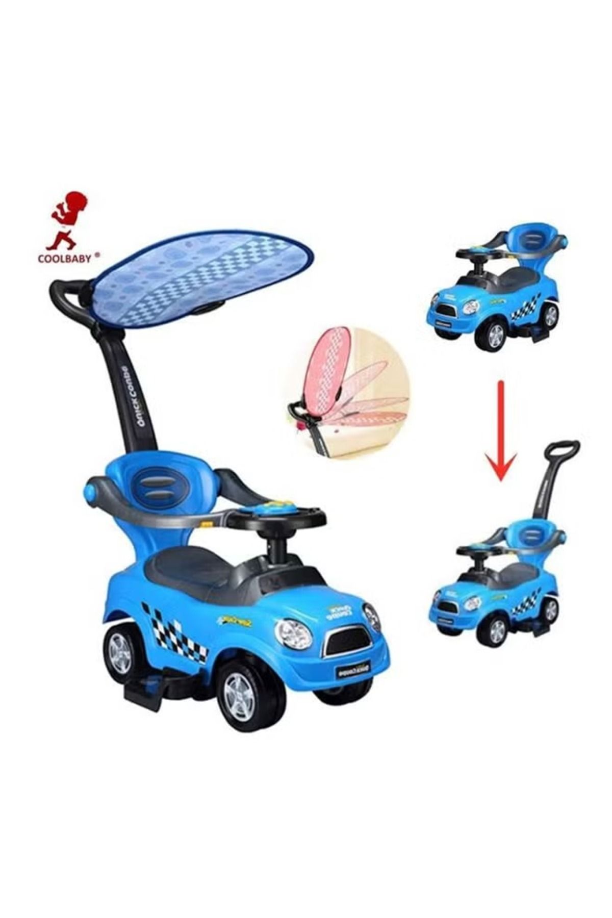 rexa-3-in-1 Ride-On Toy for Kids – Push, Ride & Slide | 53 x 35 x 15 cm Multi-Function Vehicle 3