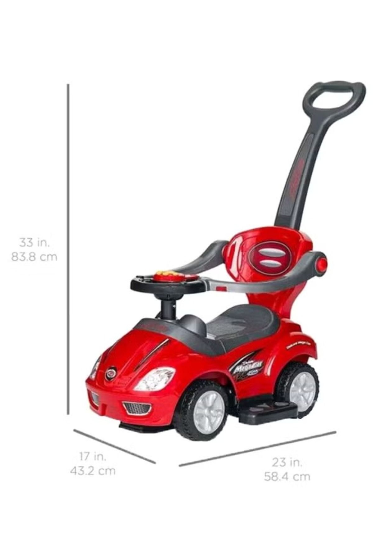 rexa-3-in-1 Push and Pedal Ride-On – 23 x 17 x 33 in | Convertible Toddler Ride with Handle & Pedals 7