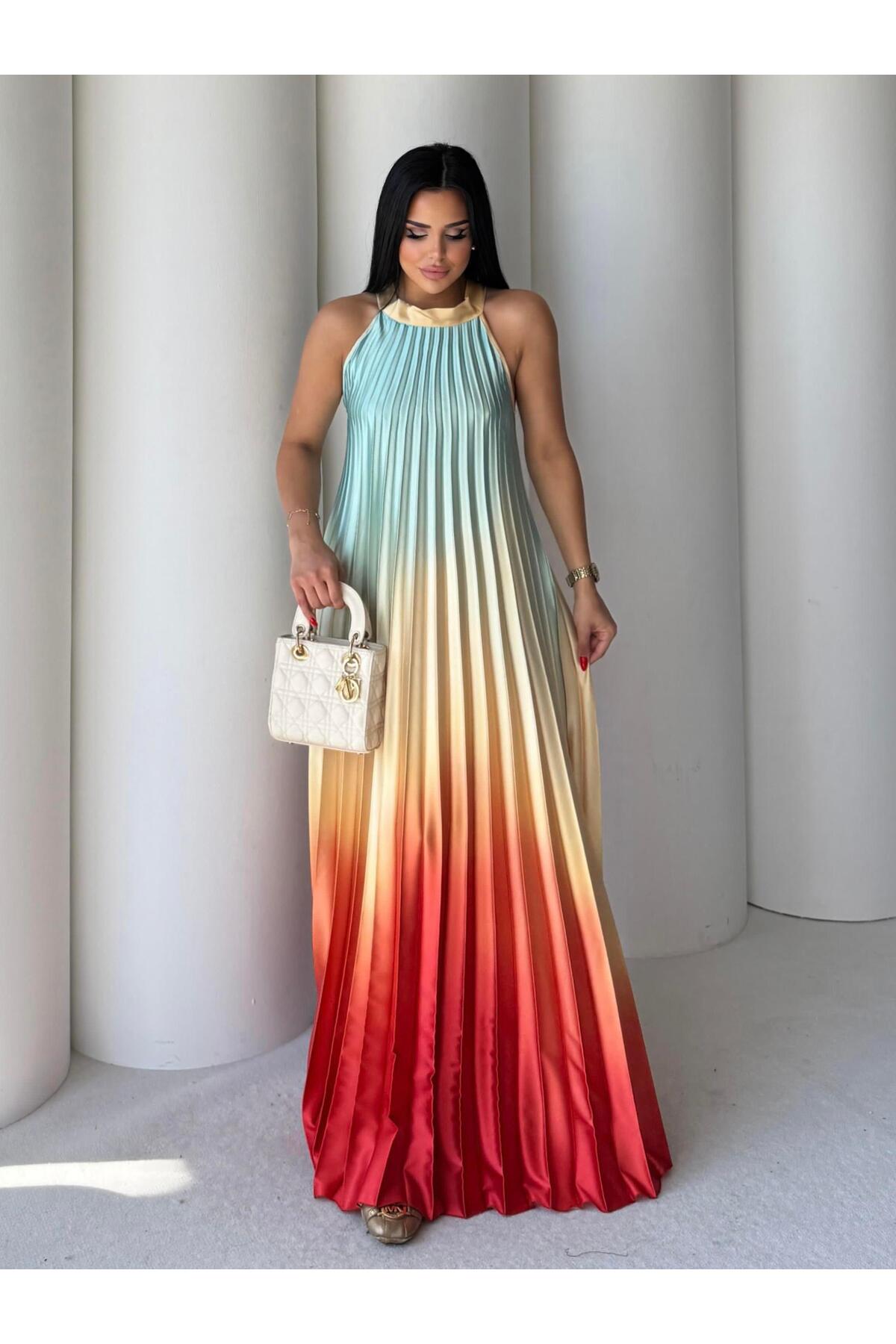 by kadriye yılmaz Dress - Multicolor - Asymmetric- Trendyol