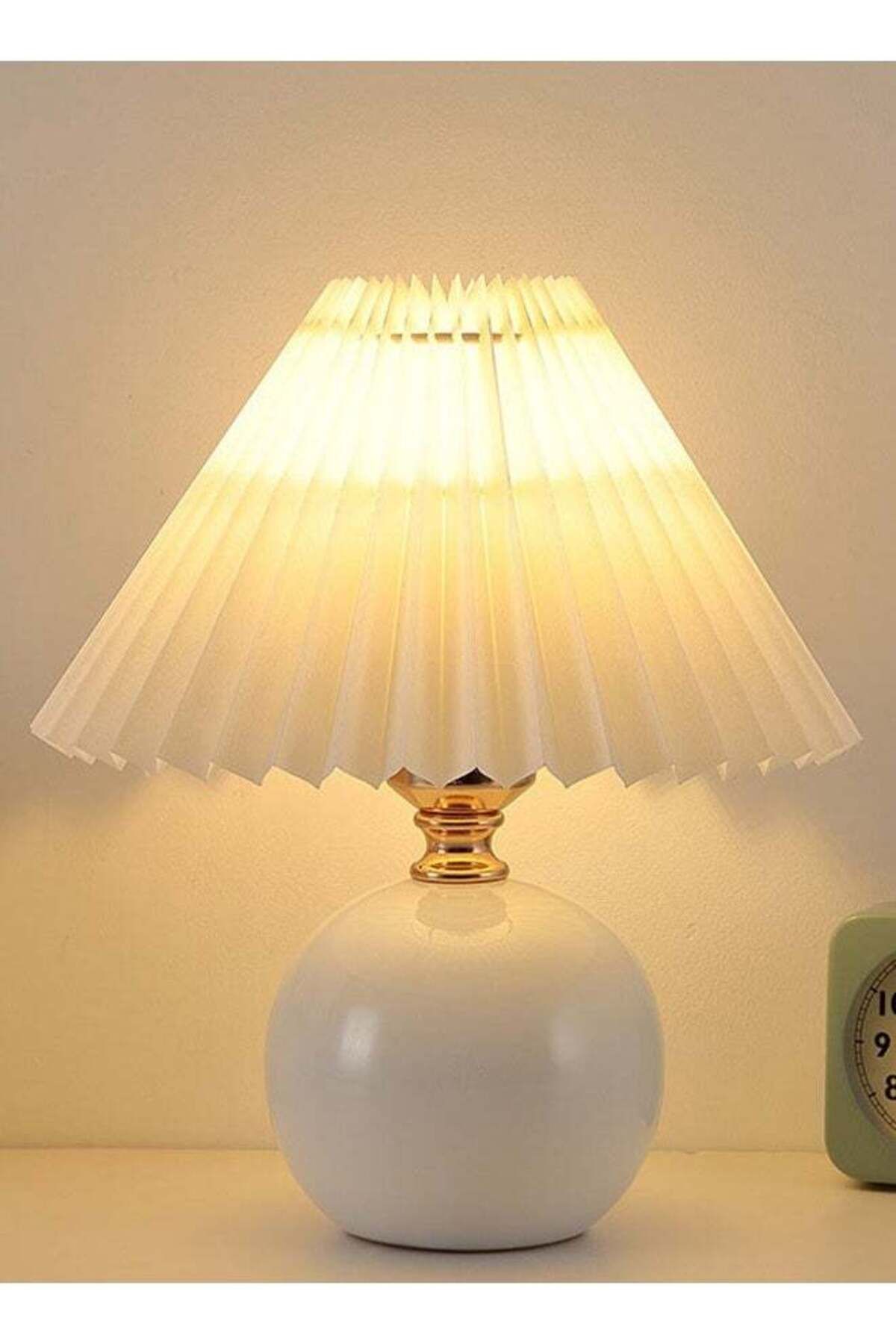 fun zone-DUNISO Night LED Table Lamp, Simple Modern Table Lamp with White Lampshade, USB Adjustment Switch Ta 1