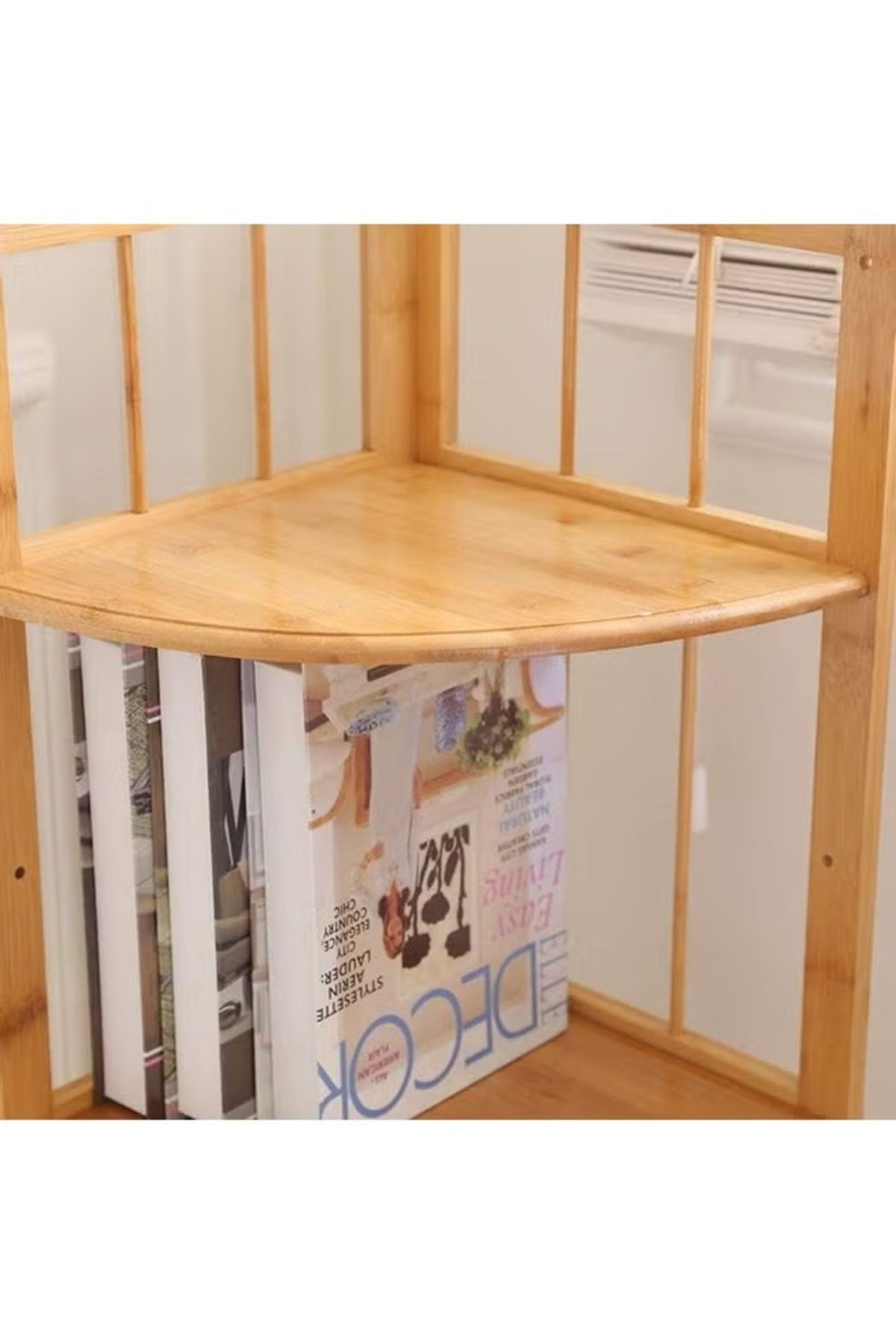 rexa-3-Tier Corner Shelf – Brown | Space-Saving Display Rack 32 x 32 x 98 cm 3
