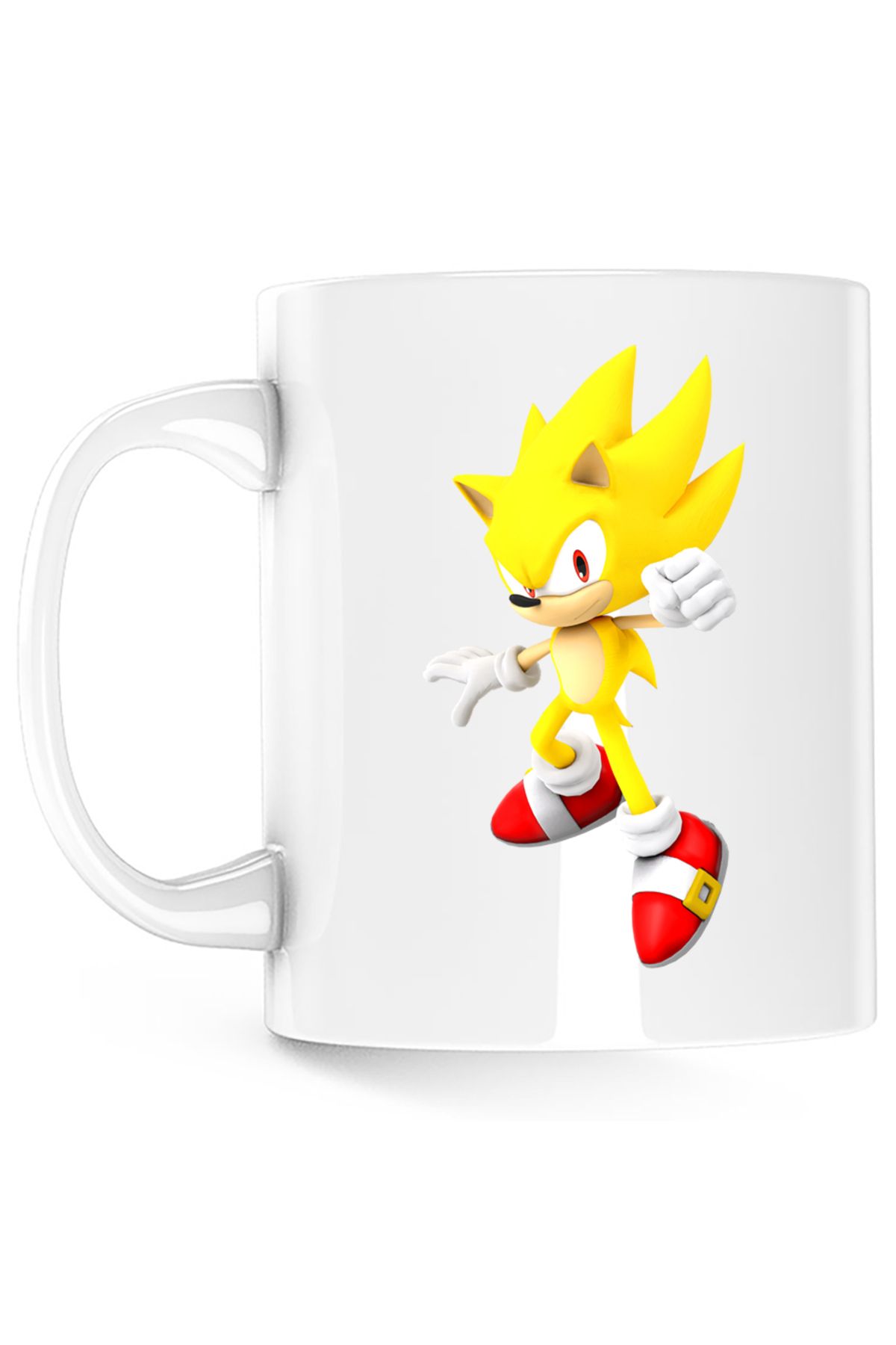 OEM-Super Sonic the Hedgehog Cartoon Mug, white, 330 ml 2