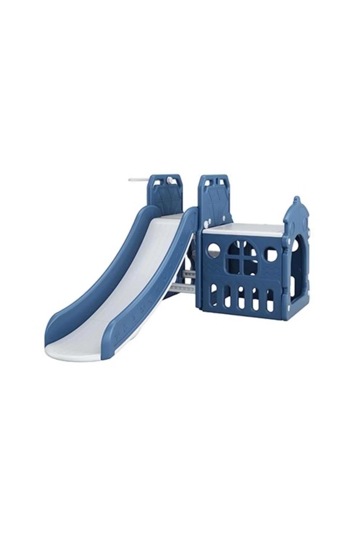 Nichiduta Garden-Nichiduta Garden Happy Train 3-in-1 Playground Blue with Train, Slide with Non-Slip Steps 2