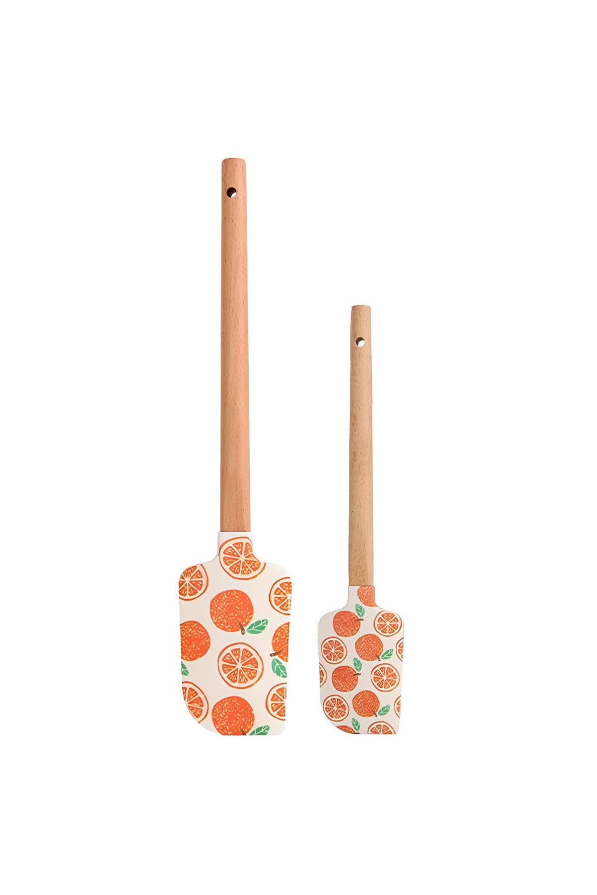 Cozy Nest-Silicone Spatula Set, 2-Piece, Large & Small Kitchen Utensils for Mixing, Scraping 2