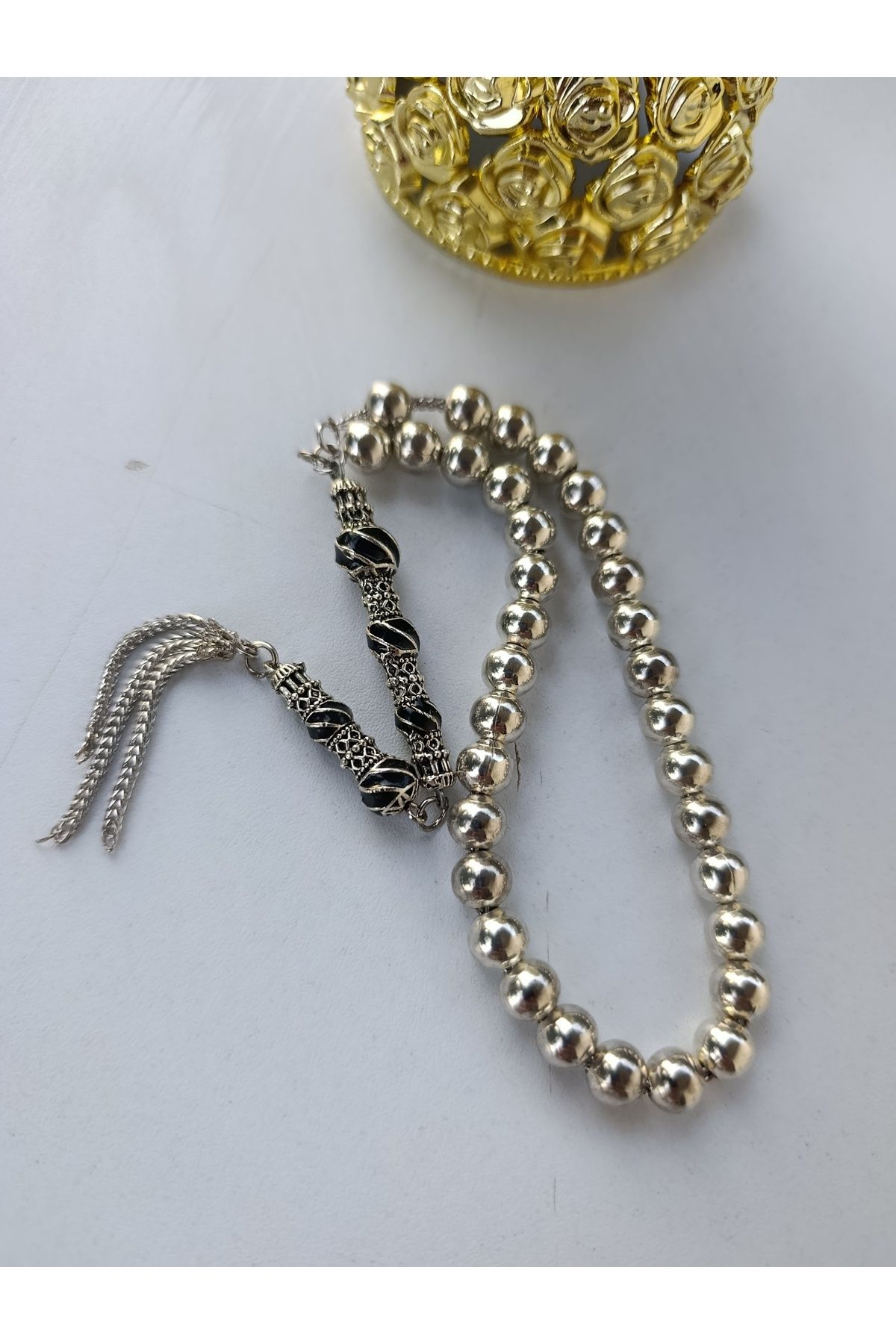 devritarz-Chrome Plated Alpaca Rosary on Solid Brass with High Visual 4