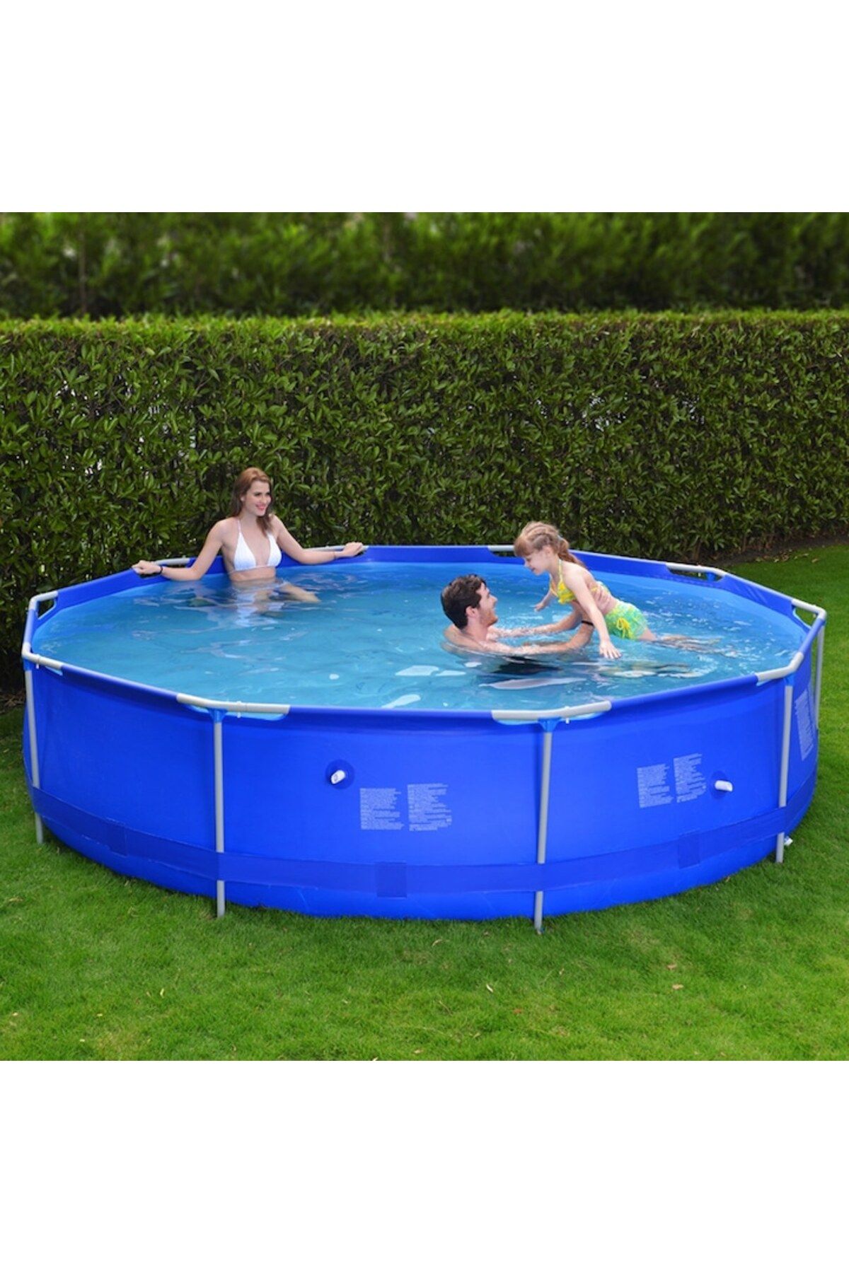 Optim Solution-Piscină cu cadru metalic, 366 × 76 cm, 6500 litri, pompă eficientă 1136 l/h, toate accesoriile incluse, albastră 3