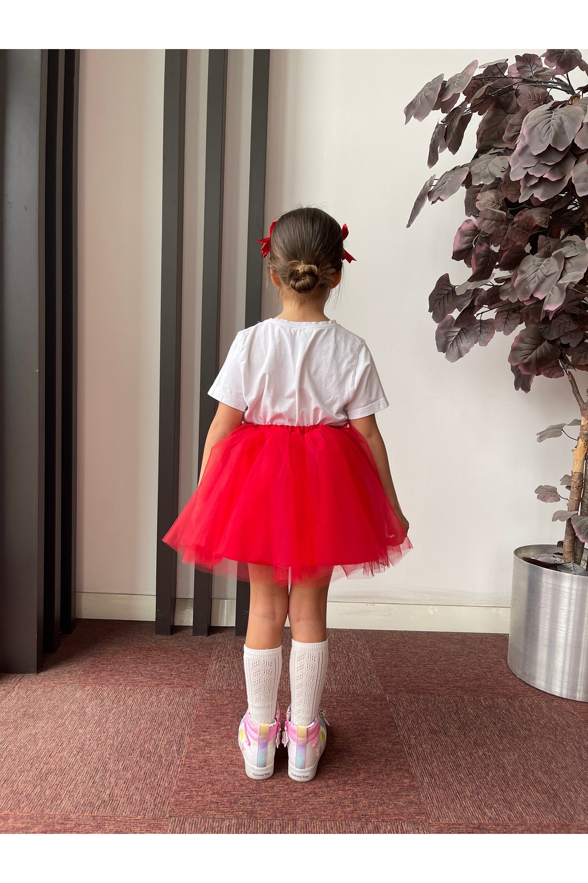 İPEKACOUTURE  Kırmızı Tütü Etek - Görsel 4