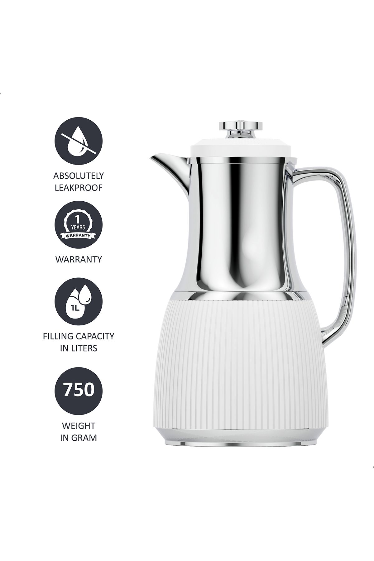 Blackstone-1 Liter Flask - Leakproof Button Locking Design, Lightweight Durable Flask for Hot & Cold Drinks 5