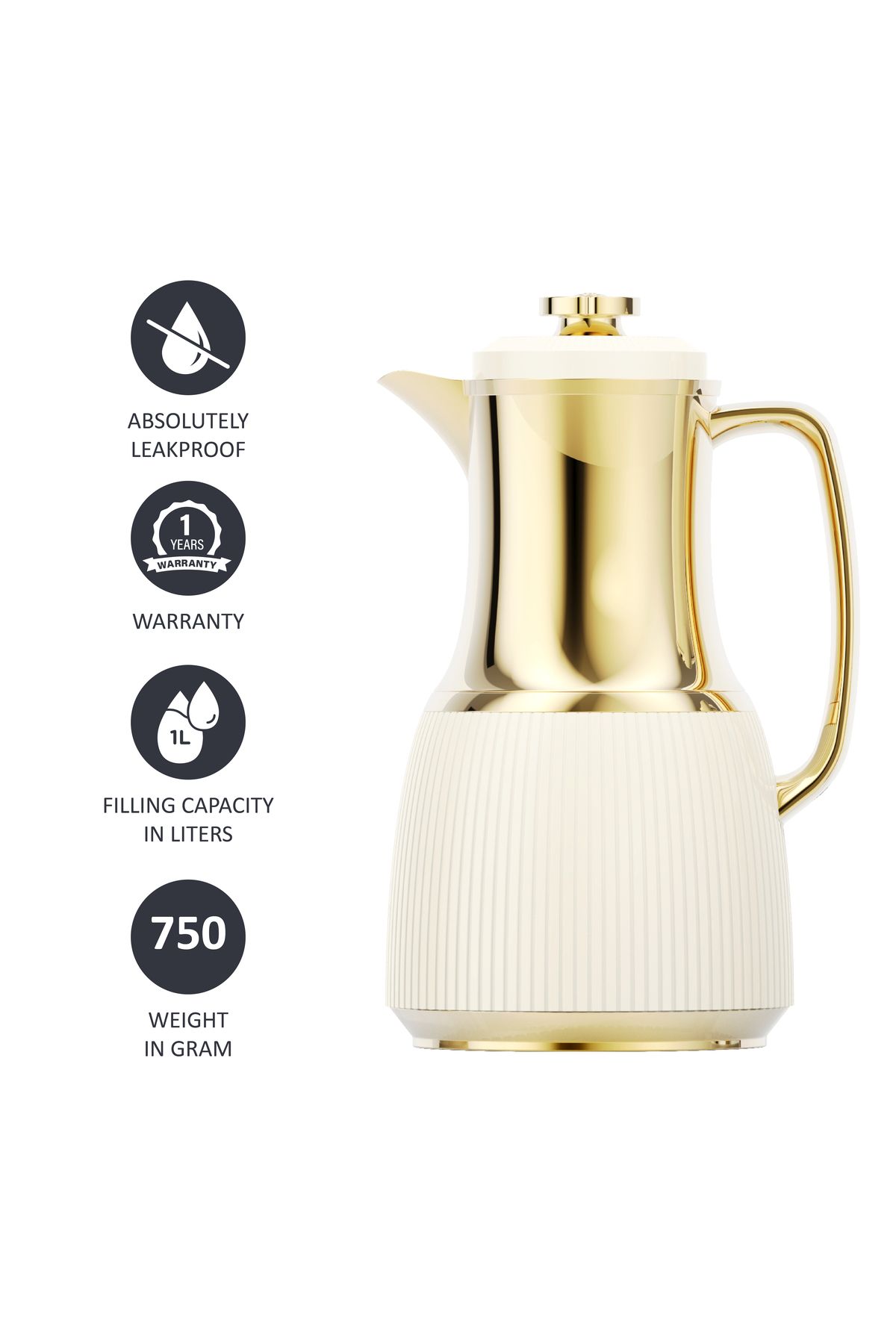 Blackstone-1 Liter Flask - Leakproof Button Locking Design, Lightweight Durable Flask for Hot & Cold Drinks 5