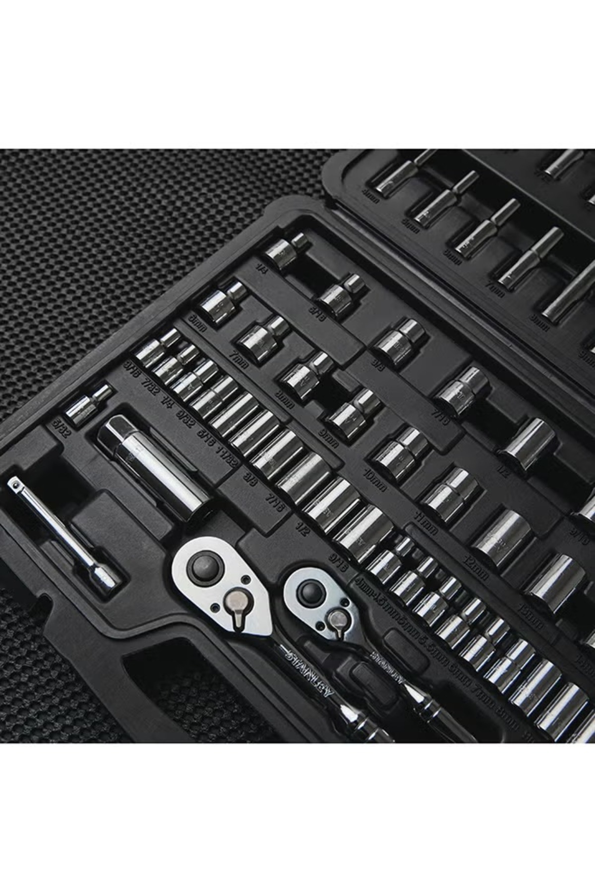 Stanley-85-Piece Socket Tool Set – Black/Silver | Durable Ratchet & Wrench Kit with Carry Case 2
