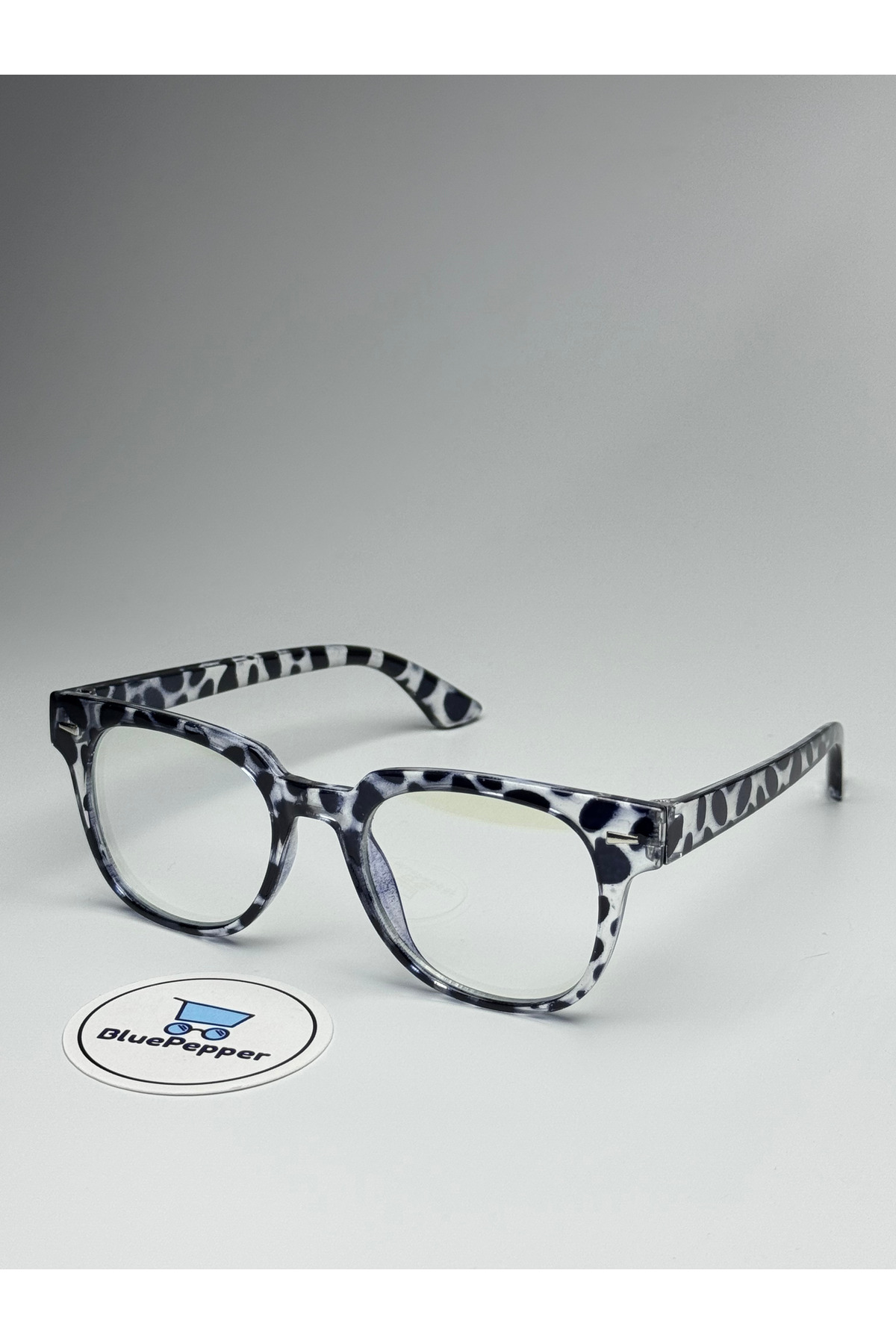 BluePepper Unisex Wayfarer Zebra Desen Mavi Işık Korumalı Gözlük