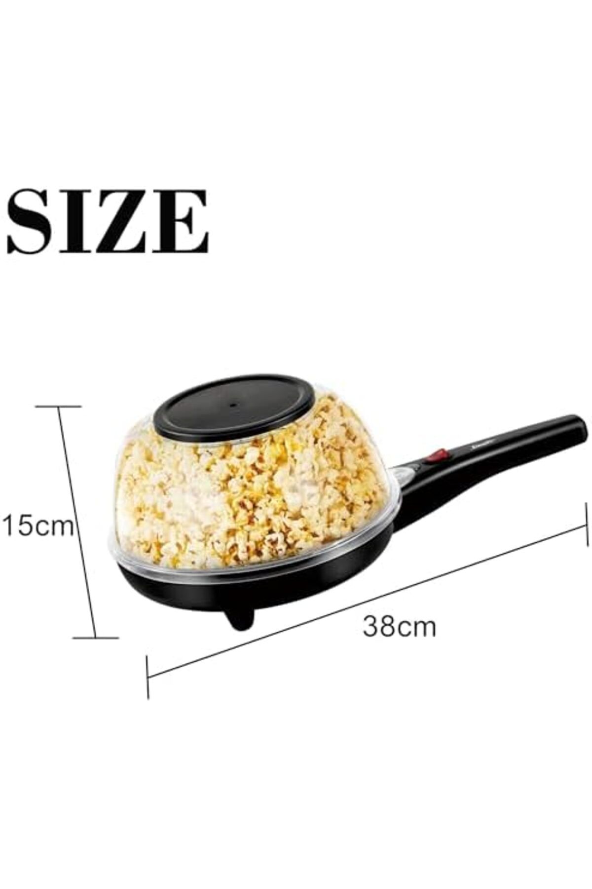 Biki-Electric Popcorn and Crepe Maker – 800W Multi-functional Non-stick Appliance 4