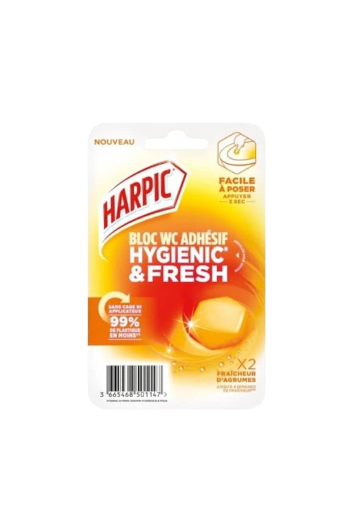 Harpic-Odorizant adeziv pentru WC, 4 x 12, Citrus Fresh 3