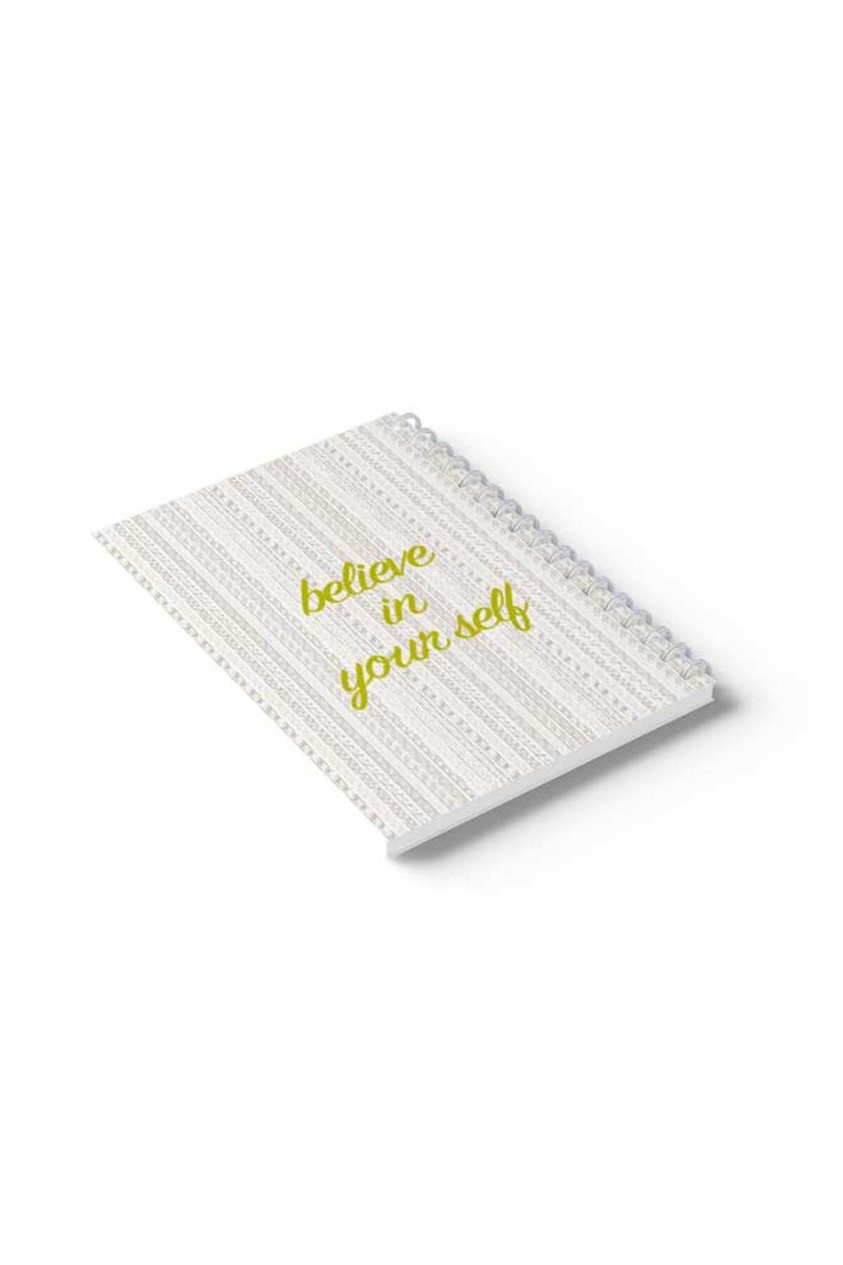 LOWHA-Spiral Notebook with Front and Back Hard Covers Featuring Believe in Yourself Design 6