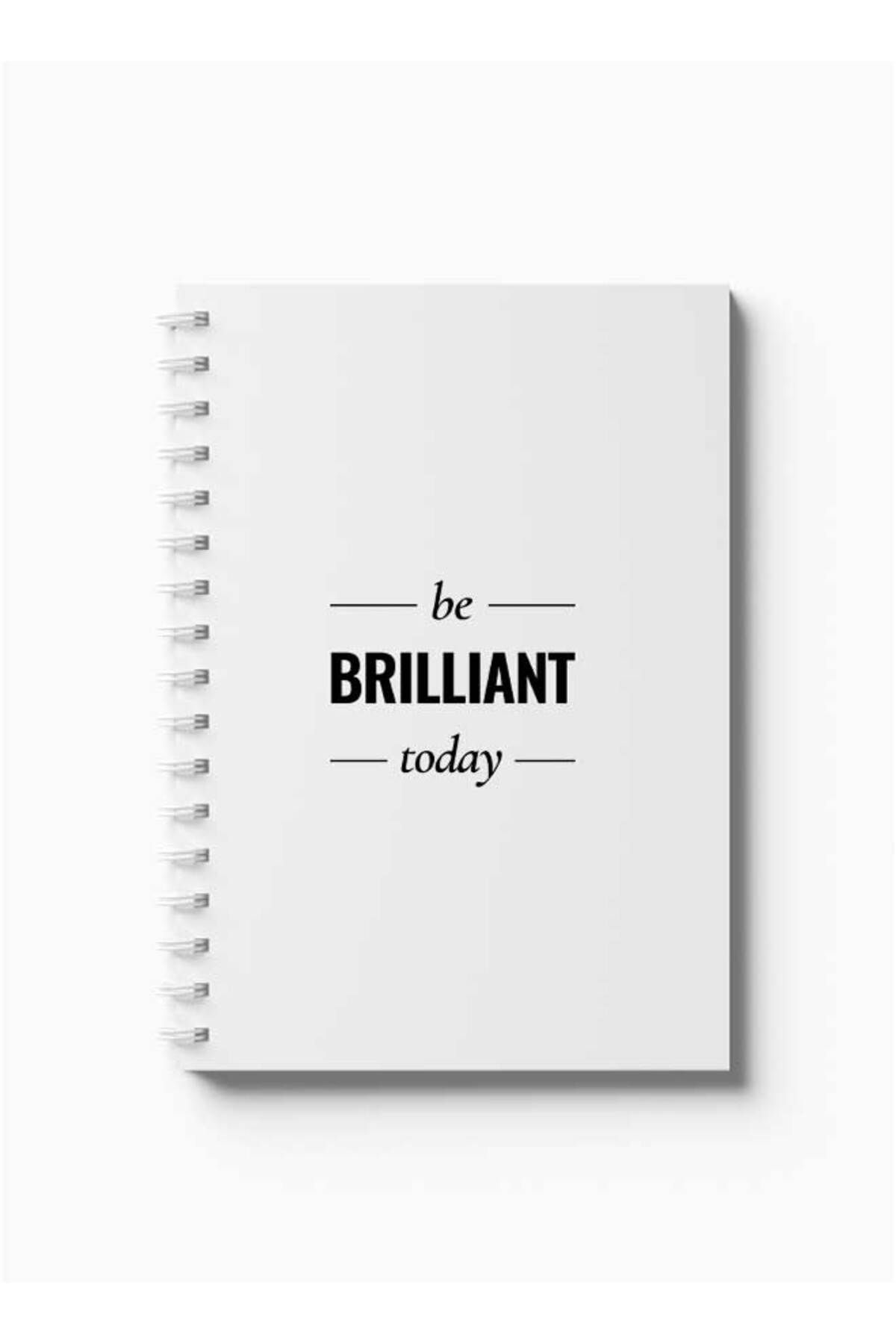 LOWHA-Spiral Notebook with Front and Back Hard Covers Featuring Be Brilliant Today Design 5