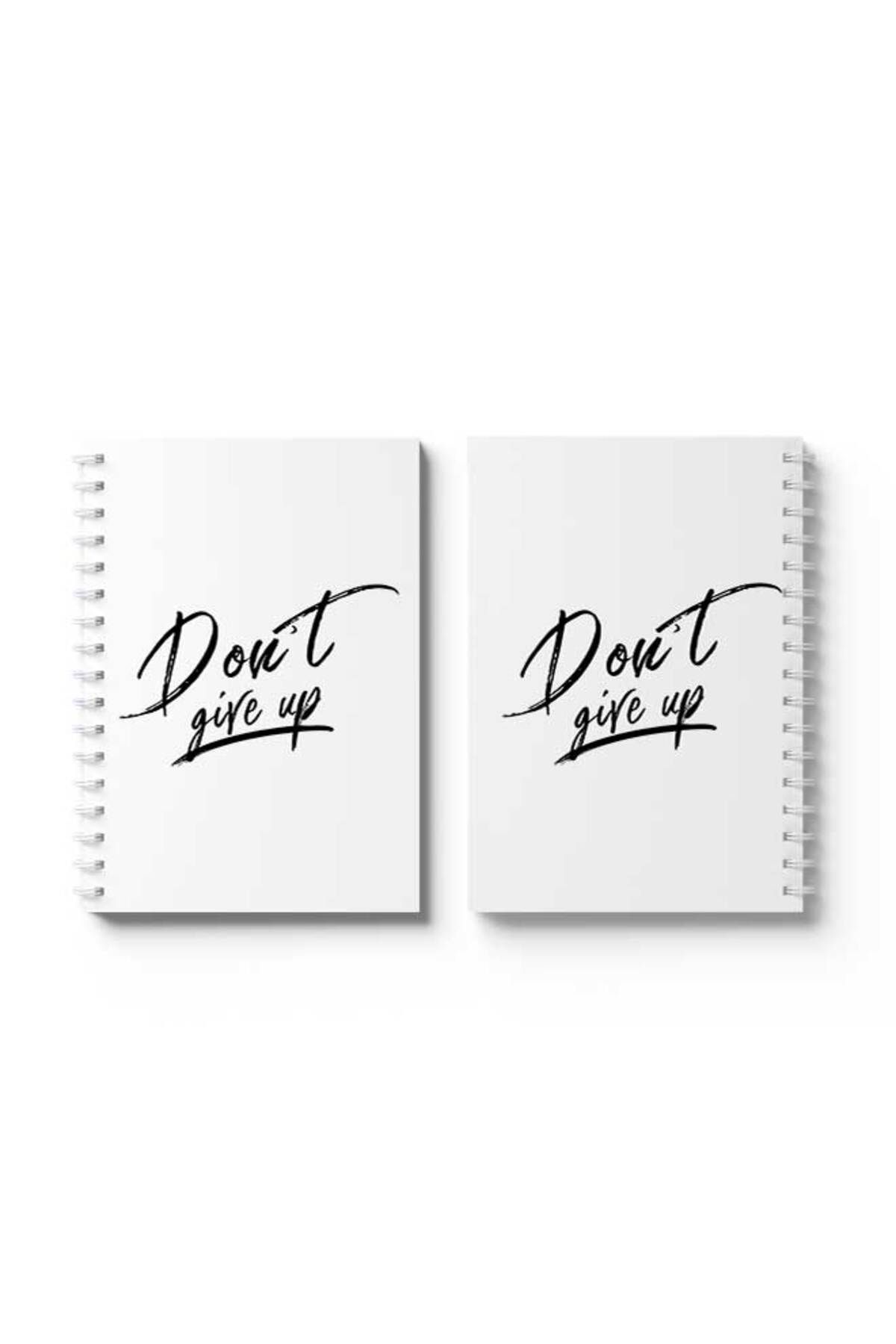 LOWHA-Spiral Notebook with Front and Back Hard Covers Featuring Don't Give Up Design 4