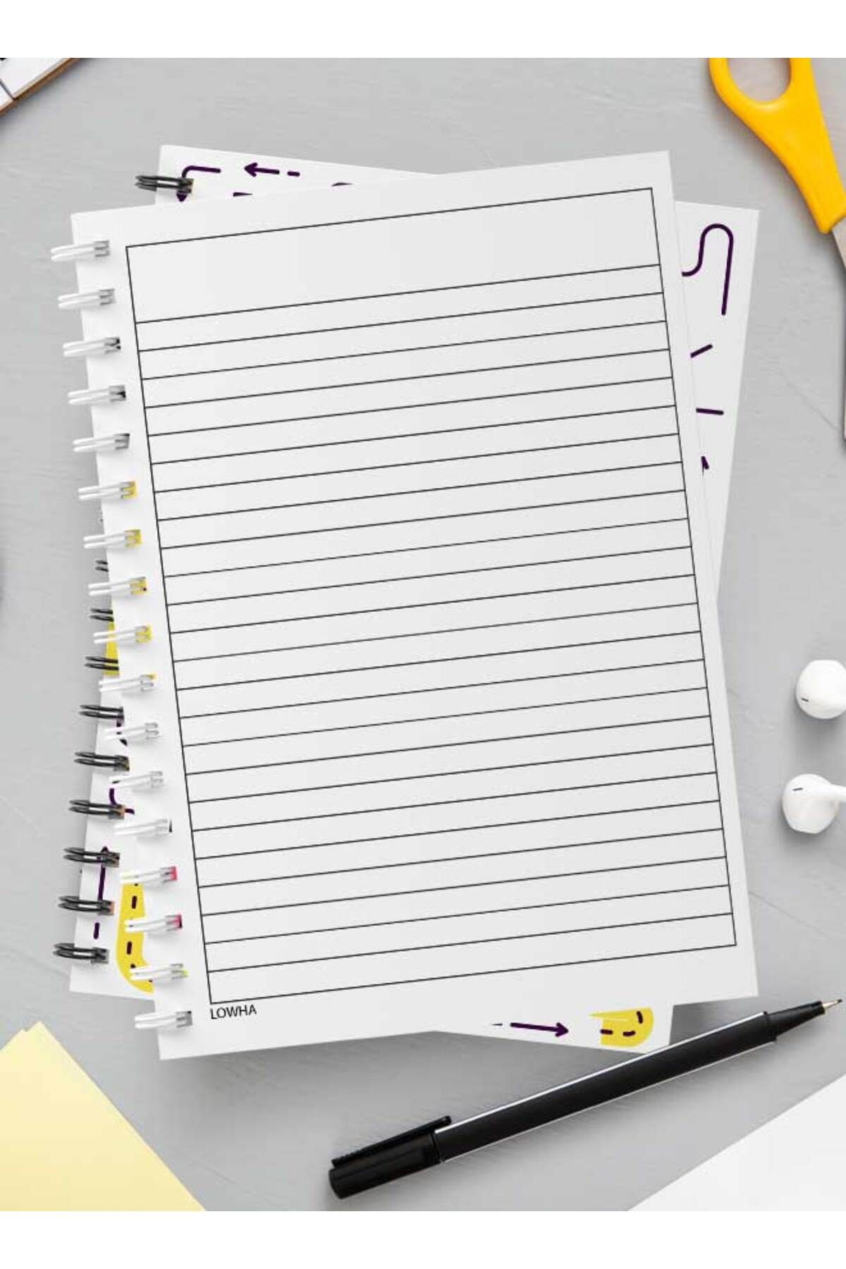 LOWHA-Spiral Notebook with Front and Back Hard Covers Featuring Closer to Knowledge Design 3