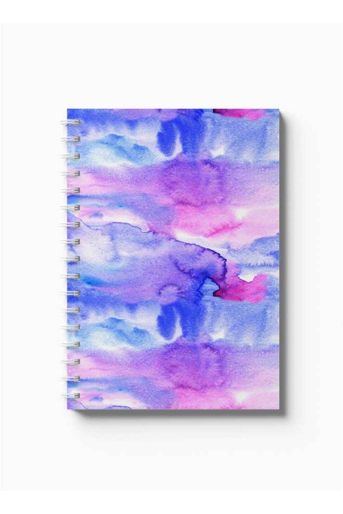LOWHA-Spiral Notebook with Front and Back Hard Covers Featuring Colour Spot Design 5