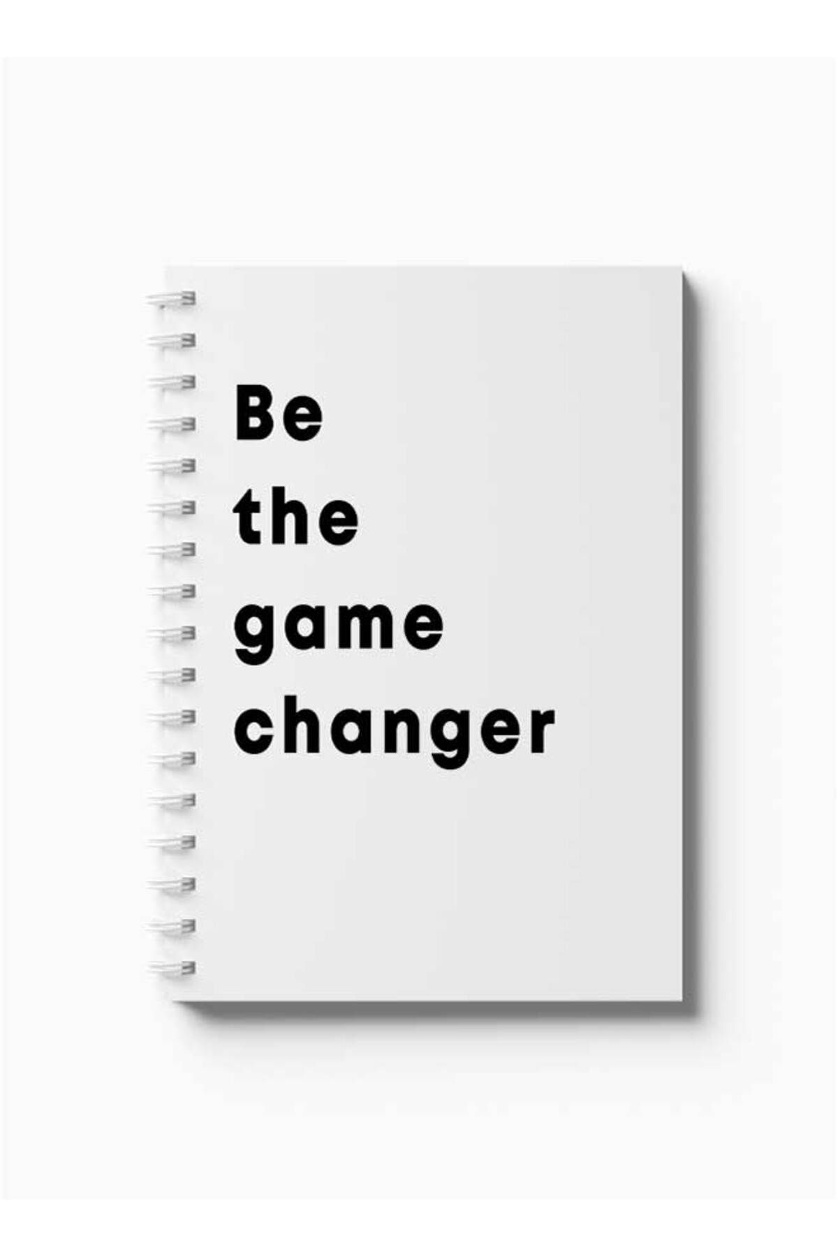 LOWHA-Spiral Notebook with Front and Back Hard Covers Featuring Be the Game Changer Design 5