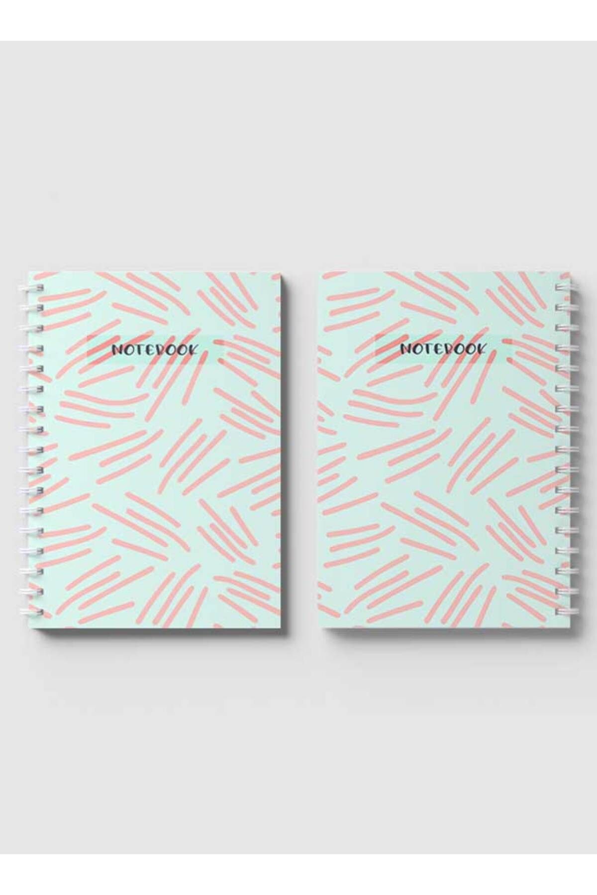 LOWHA-Spiral Notebook with Front and Back Hard Covers Featuring Abstract & Doodle Design 4