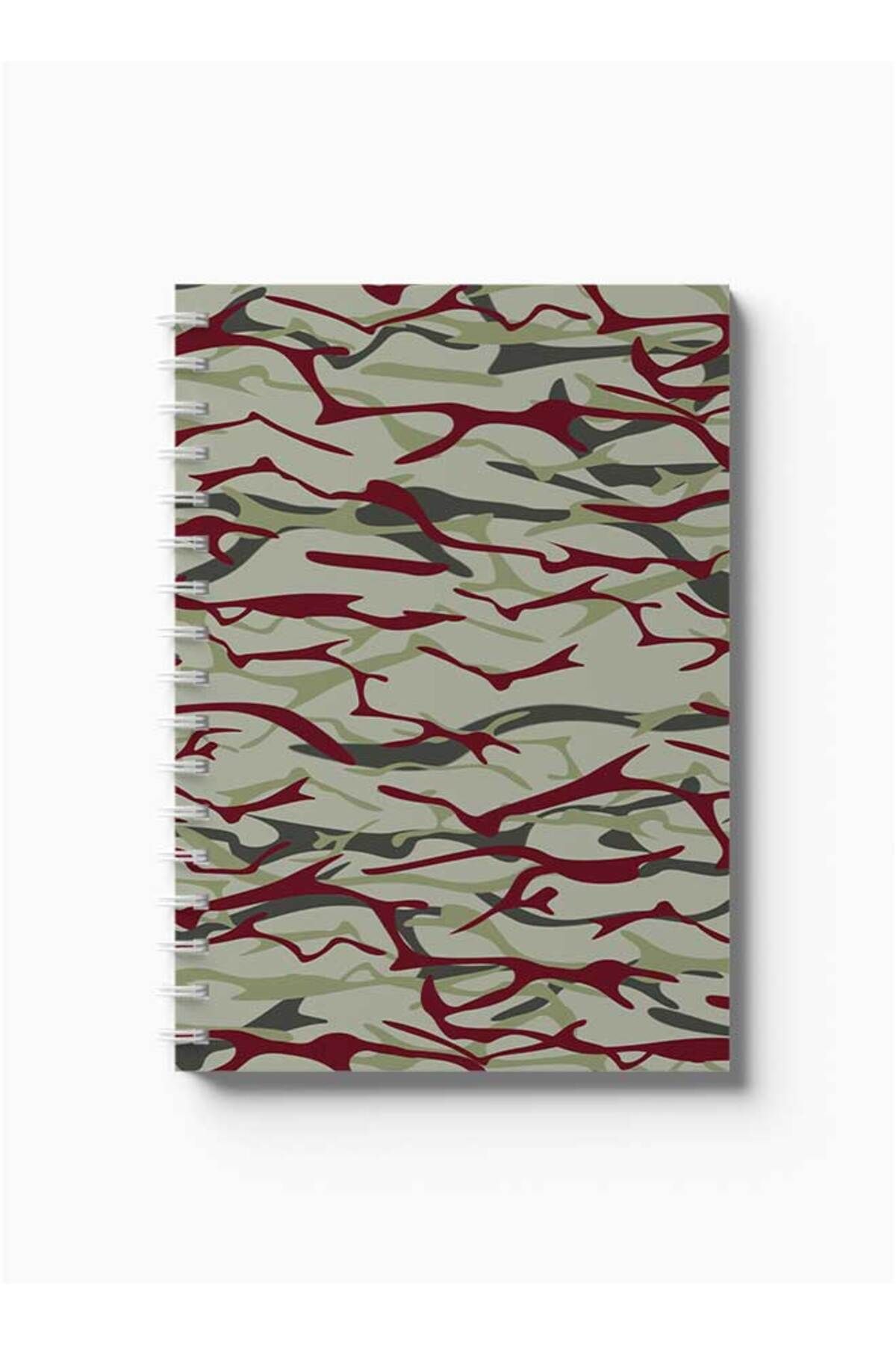 LOWHA-Spiral Notebook with Front and Back Hard Covers Featuring Shapes Design 5