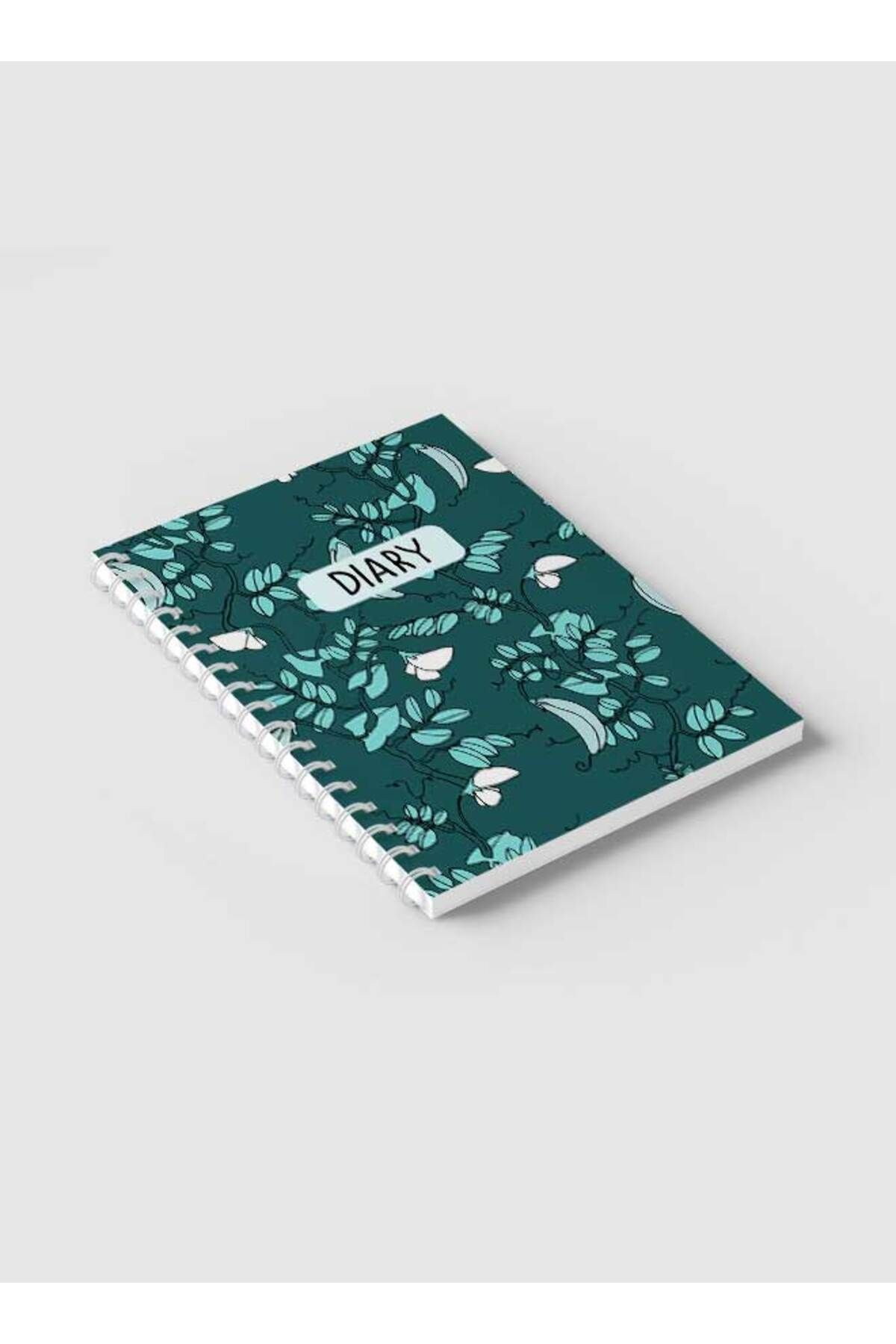 LOWHA-Spiral Notebook with Front and Back Hard Covers Featuring Peas Seamless Design 2