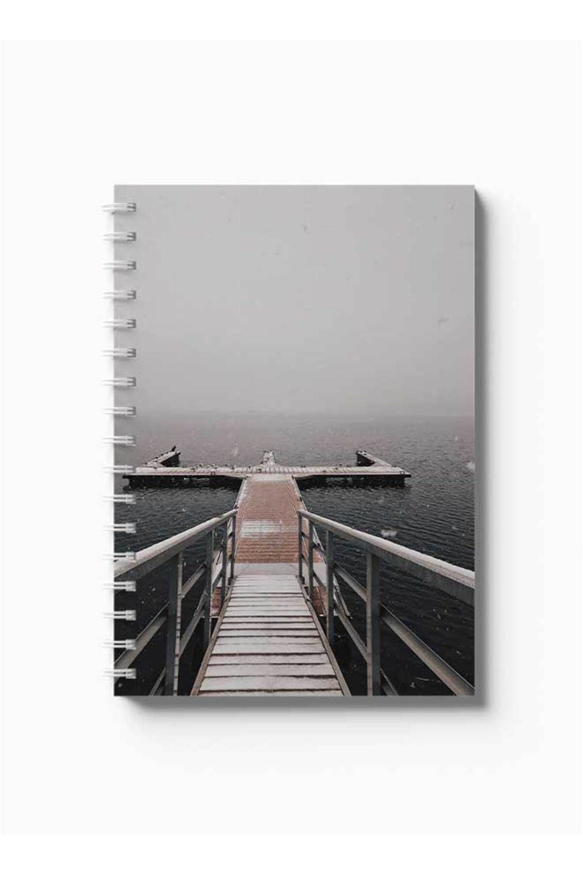 LOWHA-Spiral Notebook with Front and Back Hard Covers Featuring Into the Sea Design 5