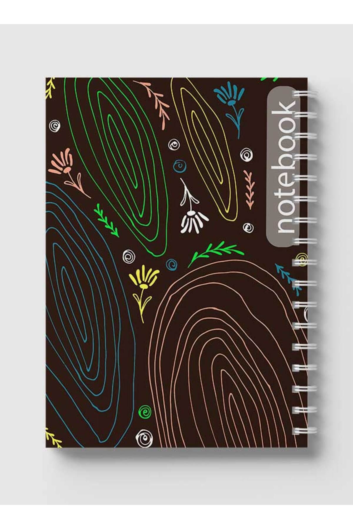 LOWHA-Spiral Notebook with Front and Back Hard Covers Featuring Modern Design 5