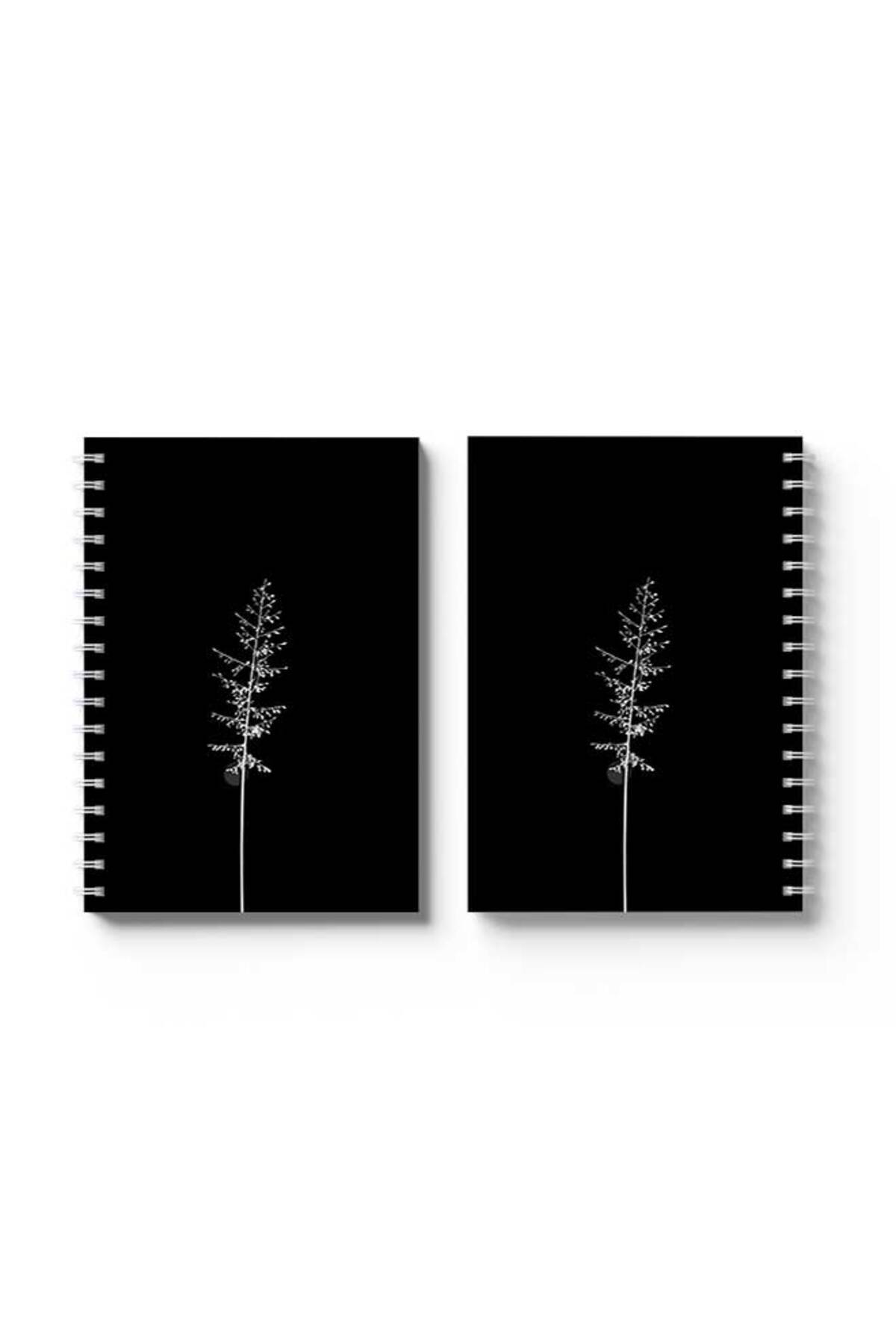 LOWHA-Spiral Notebook with Front and Back Hard Covers Featuring Tree Design 4