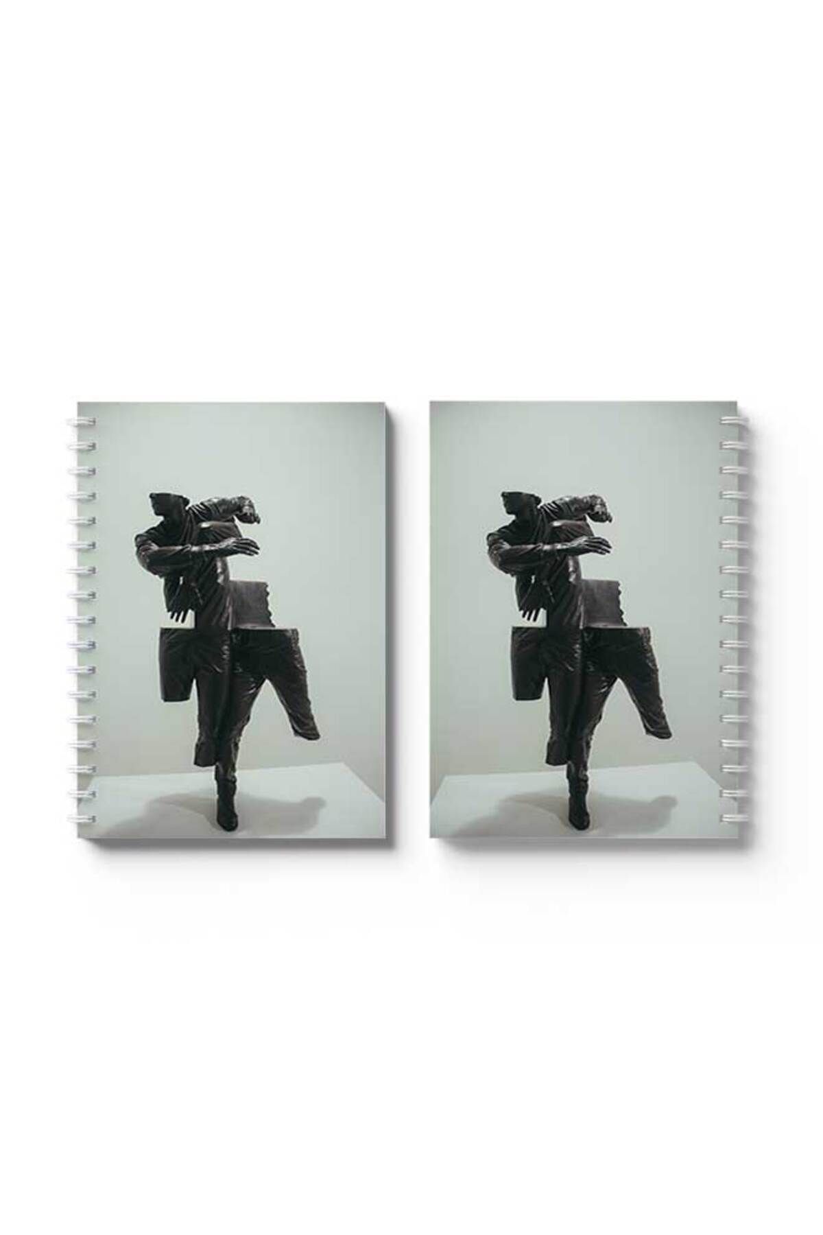 LOWHA-Spiral Notebook with Front and Back Hard Covers Featuring Parted Design 4