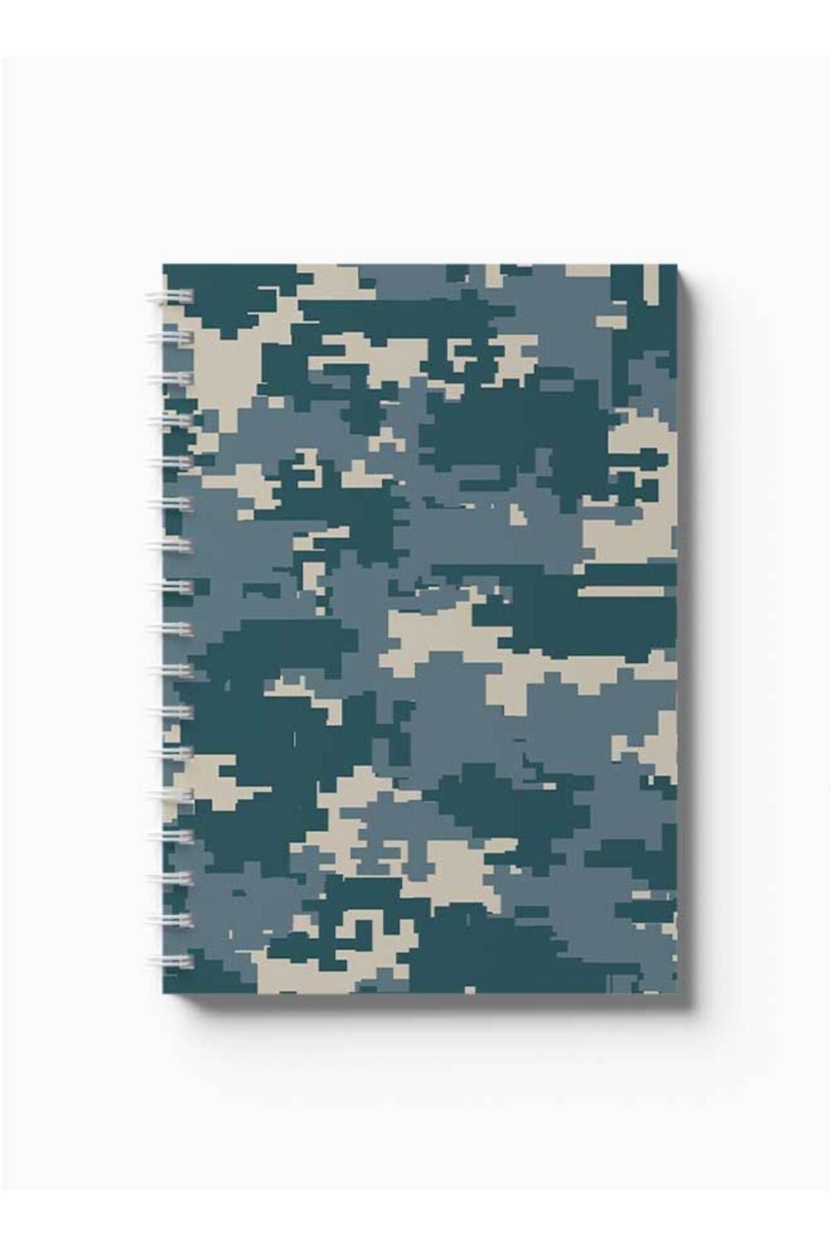 LOWHA-Spiral Notebook with Front and Back Hard Covers Featuring Pixels Design 5