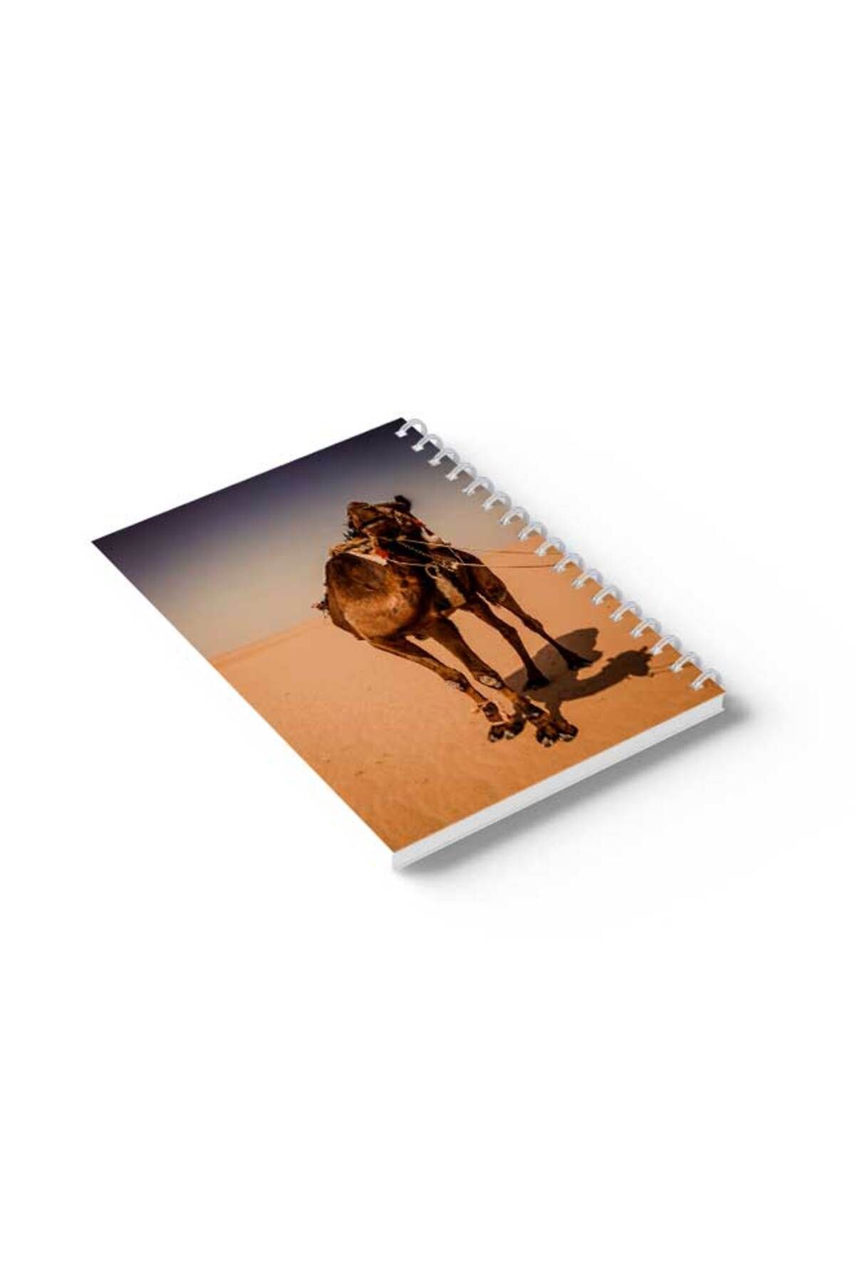 LOWHA-Spiral Notebook with Front and Back Hard Covers Featuring Camel Design 6