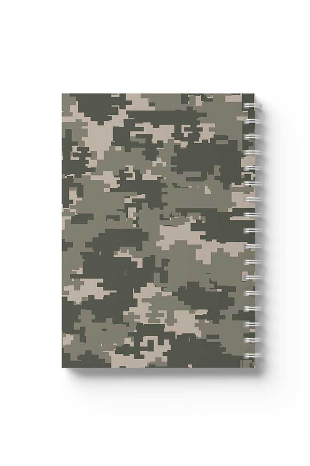 LOWHA-Spiral Notebook with Front and Back Hard Covers Featuring Pixels Design 1