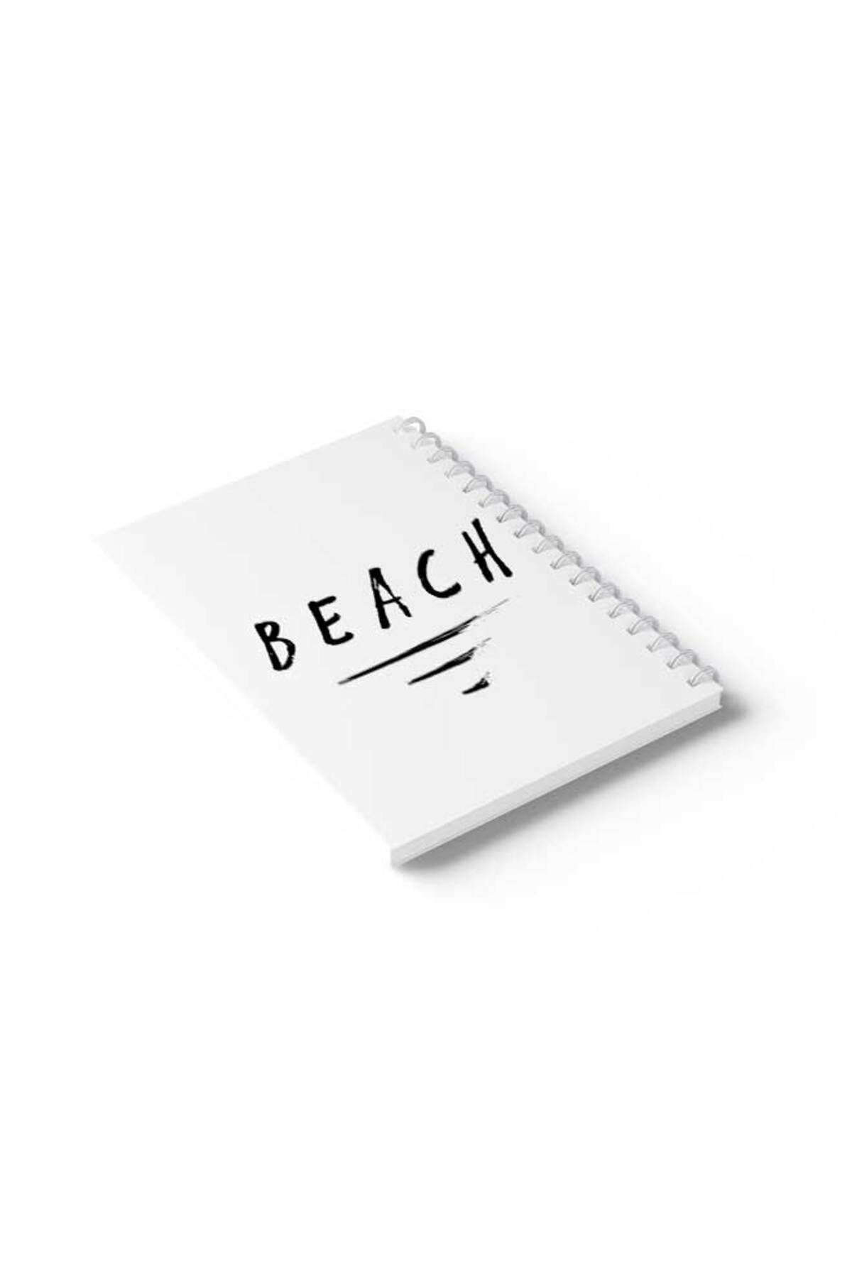 LOWHA-Spiral Notebook with Front and Back Hard Covers Featuring Beach Design 6