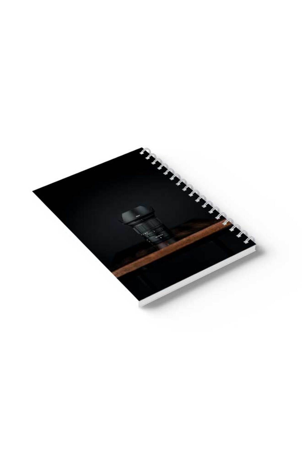 LOWHA-Spiral Notebook with Front and Back Hard Covers Featuring Camera Lens Design 6