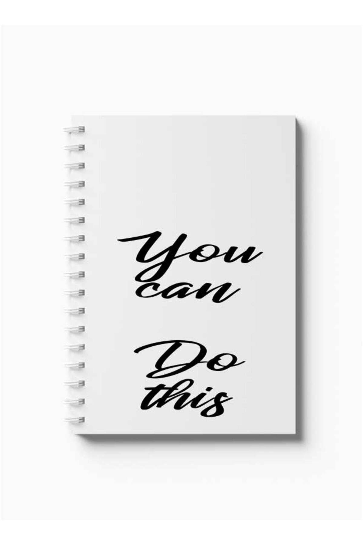 LOWHA-Spiral Notebook with Front and Back Hard Covers Featuring You Can Do This Design 5