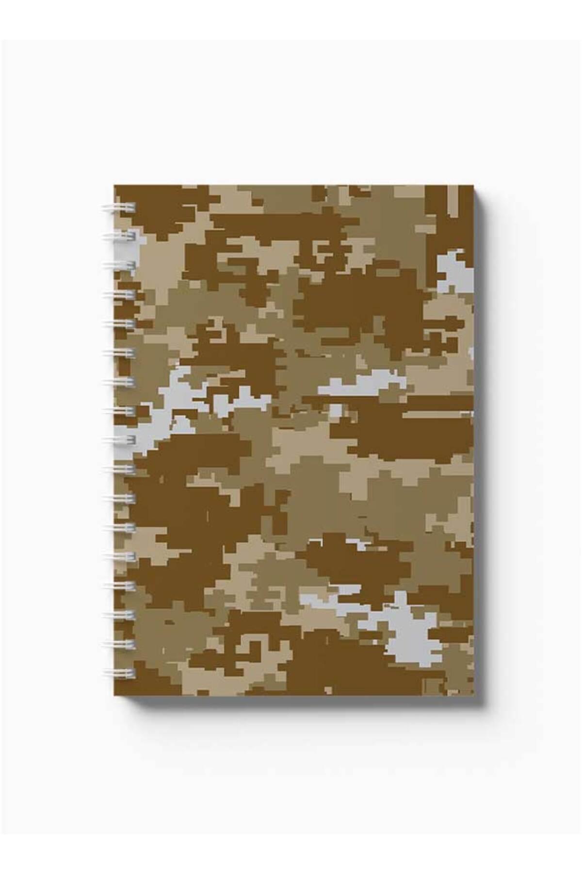 LOWHA-Spiral Notebook with Front and Back Hard Covers Featuring Pixels Design 5