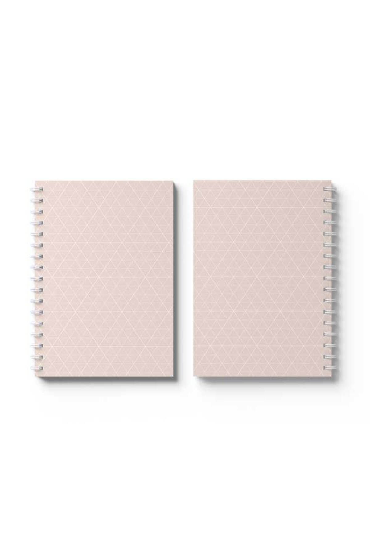 LOWHA-Spiral Notebook with Front and Back Hard Covers Featuring Triangles Design 4