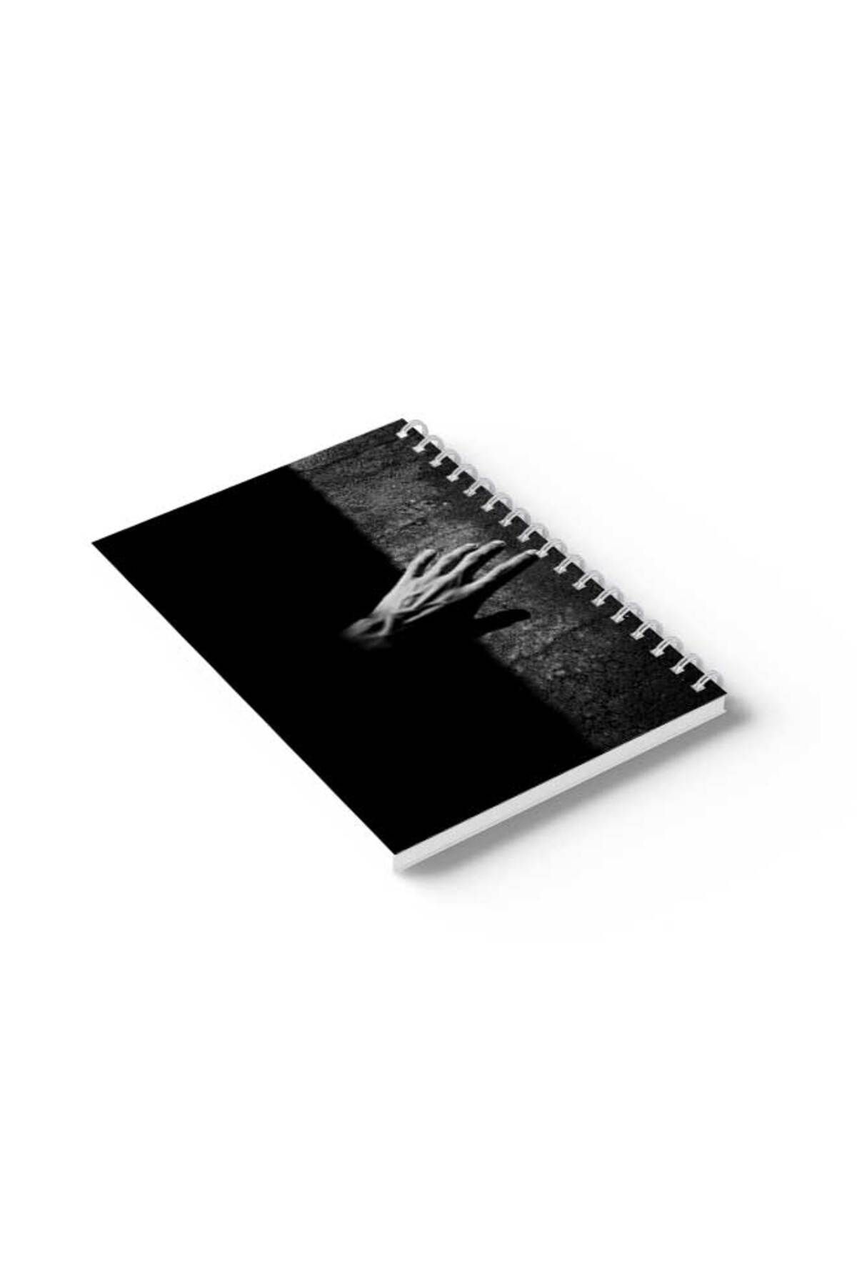 LOWHA-Spiral Notebook with Front and Back Hard Covers Featuring Hand Design 6