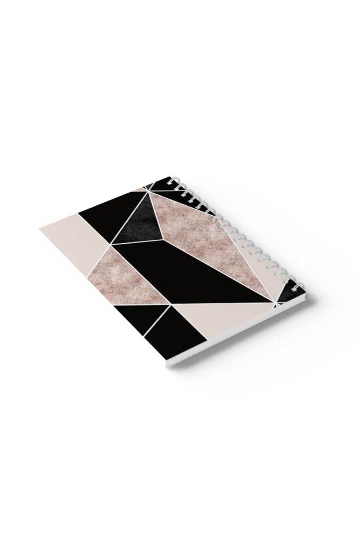 LOWHA-Spiral Notebook with Front and Back Hard Covers Featuring Shapes Design 6