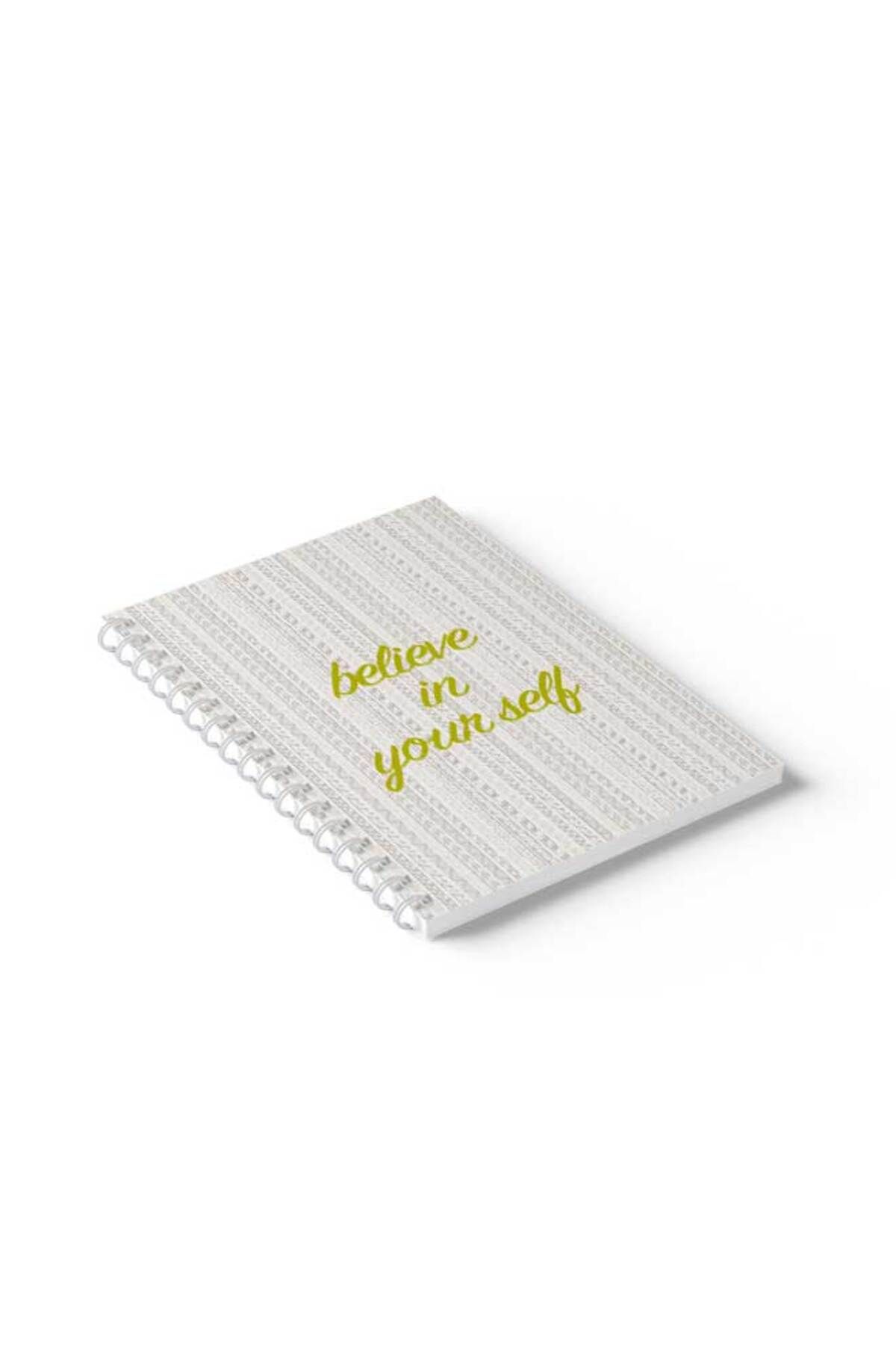 LOWHA-Spiral Notebook with Front and Back Hard Covers Featuring Believe in Yourself Design 2