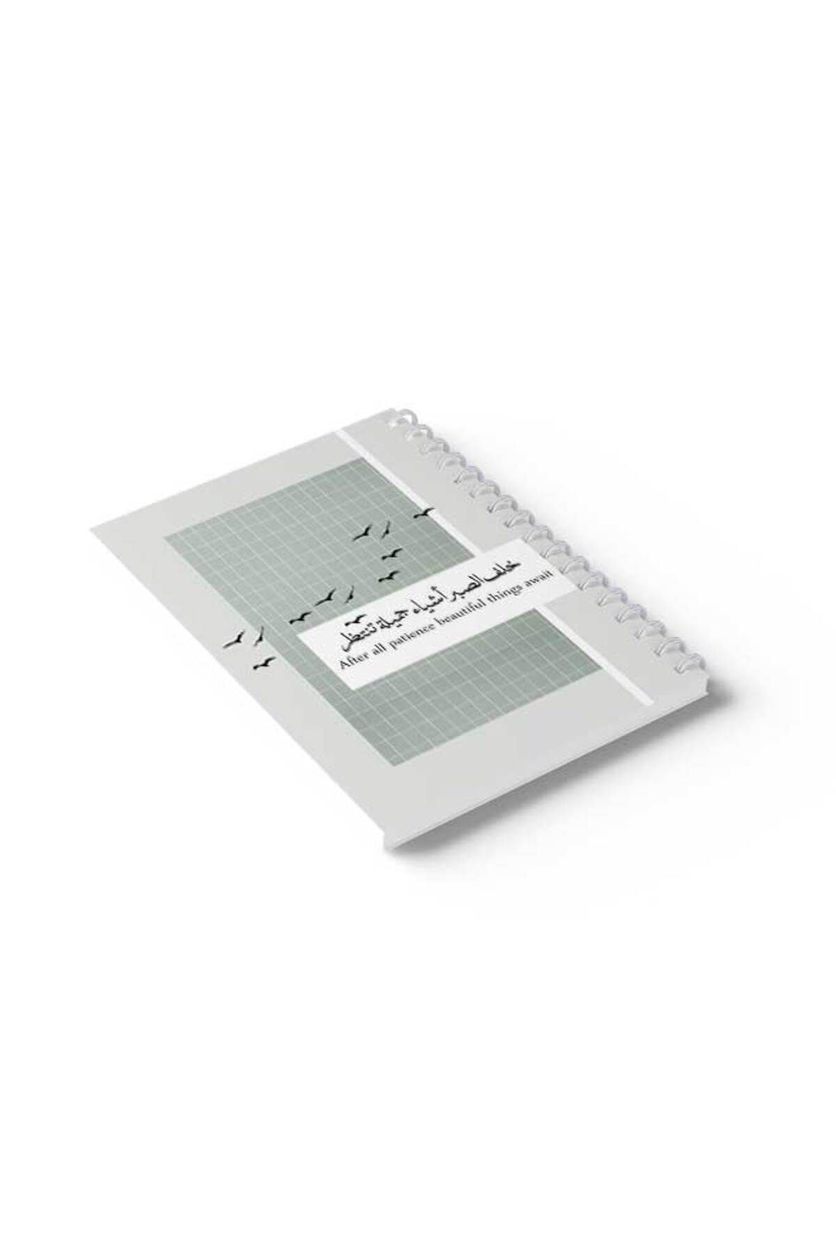 LOWHA-Spiral Notebook with Front and Back Hard Covers Featuring After All Patience Design 6