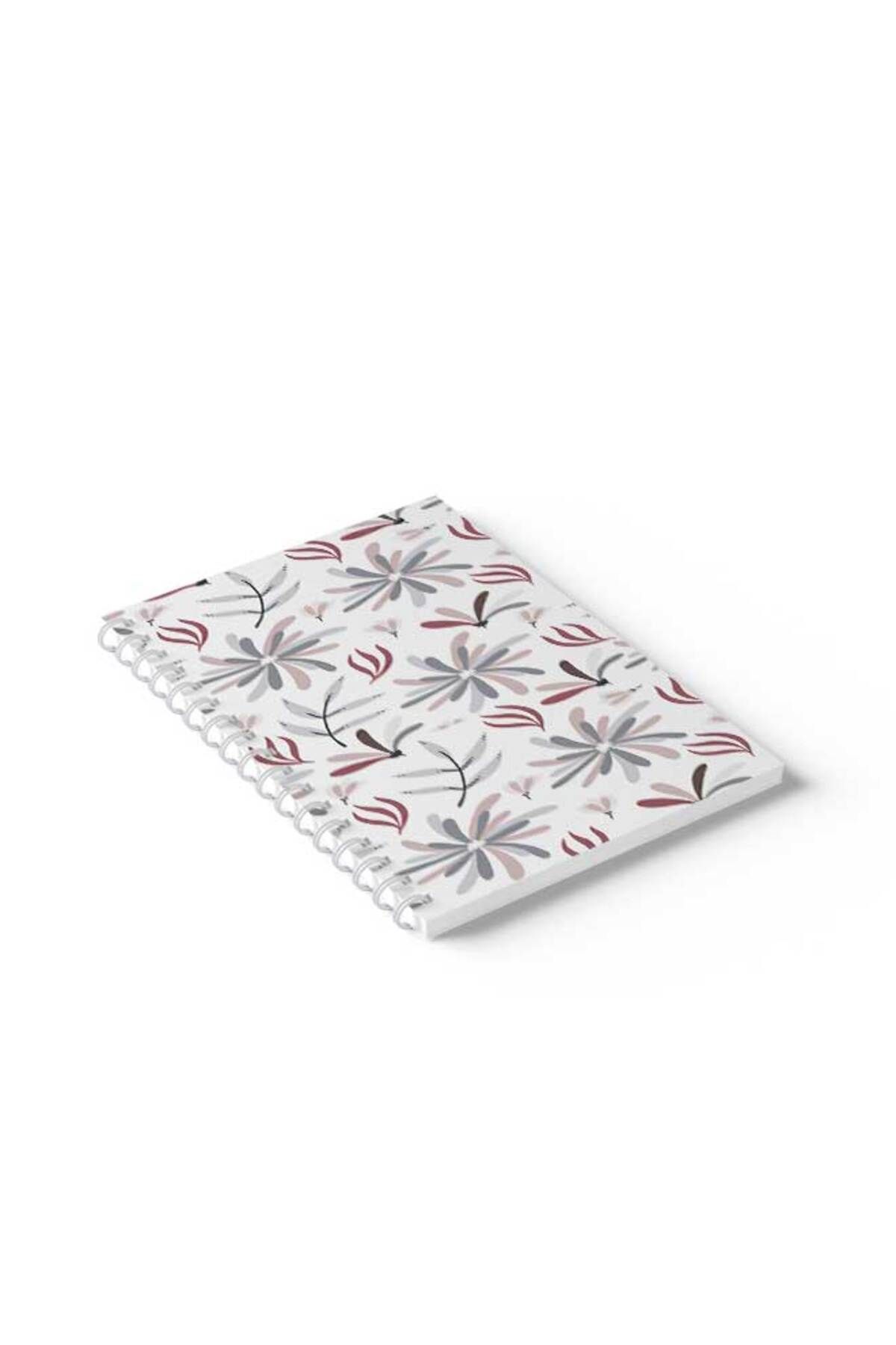 LOWHA-Spiral Notebook with Front and Back Hard Covers Featuring Floral Pattern Design 2