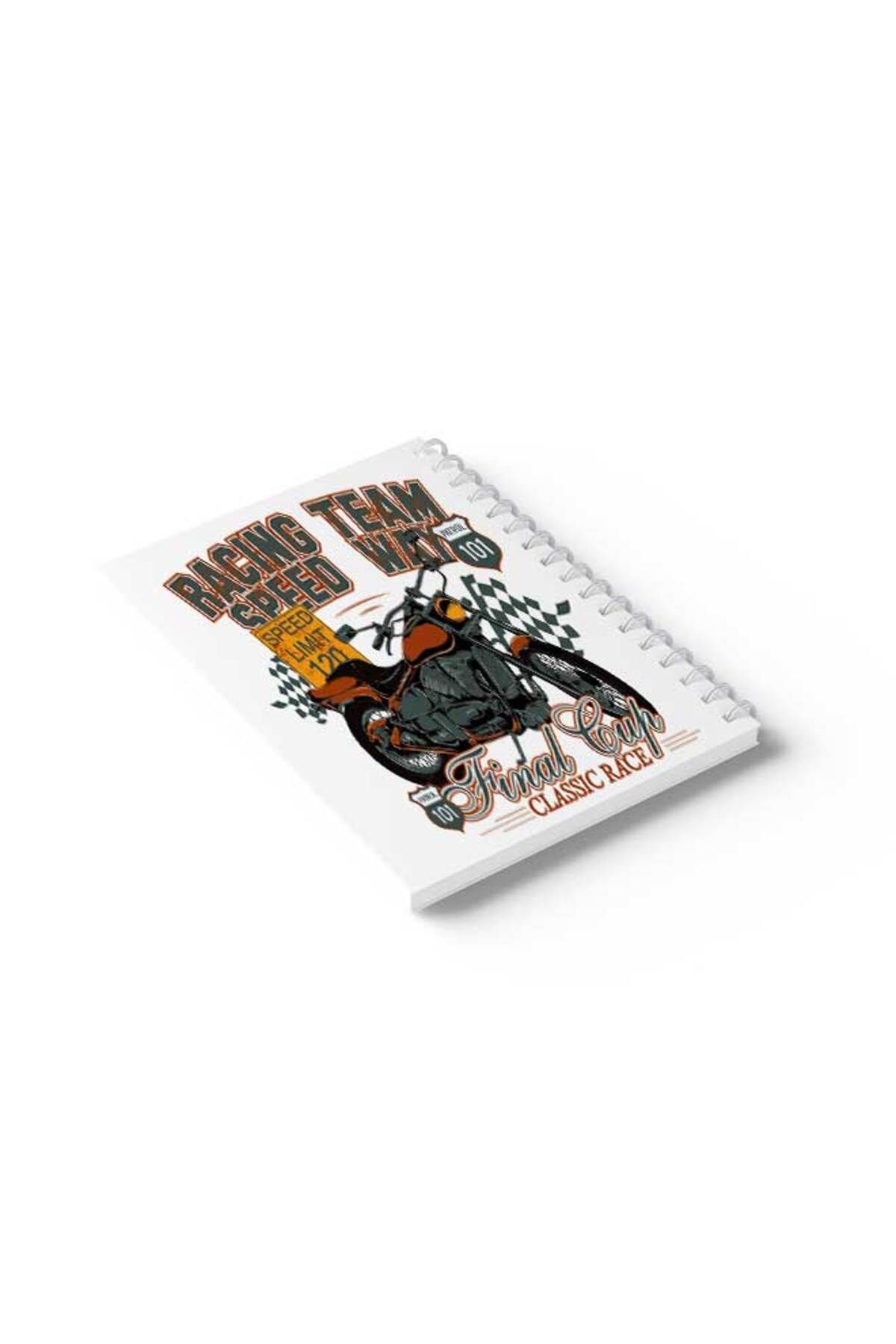 LOWHA-Spiral Notebook with Front and Back Hard Covers Featuring Racing Team Design 6