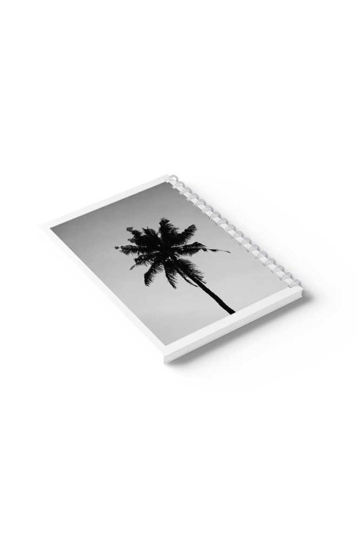 LOWHA-Spiral Notebook with Front and Back Hard Covers Featuring Palm Design 6