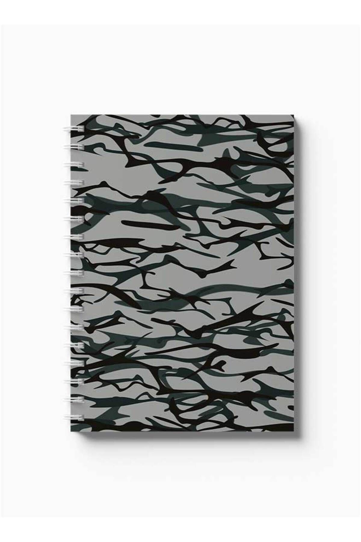 LOWHA-Spiral Notebook with Front and Back Hard Covers Featuring Shapes Design 5