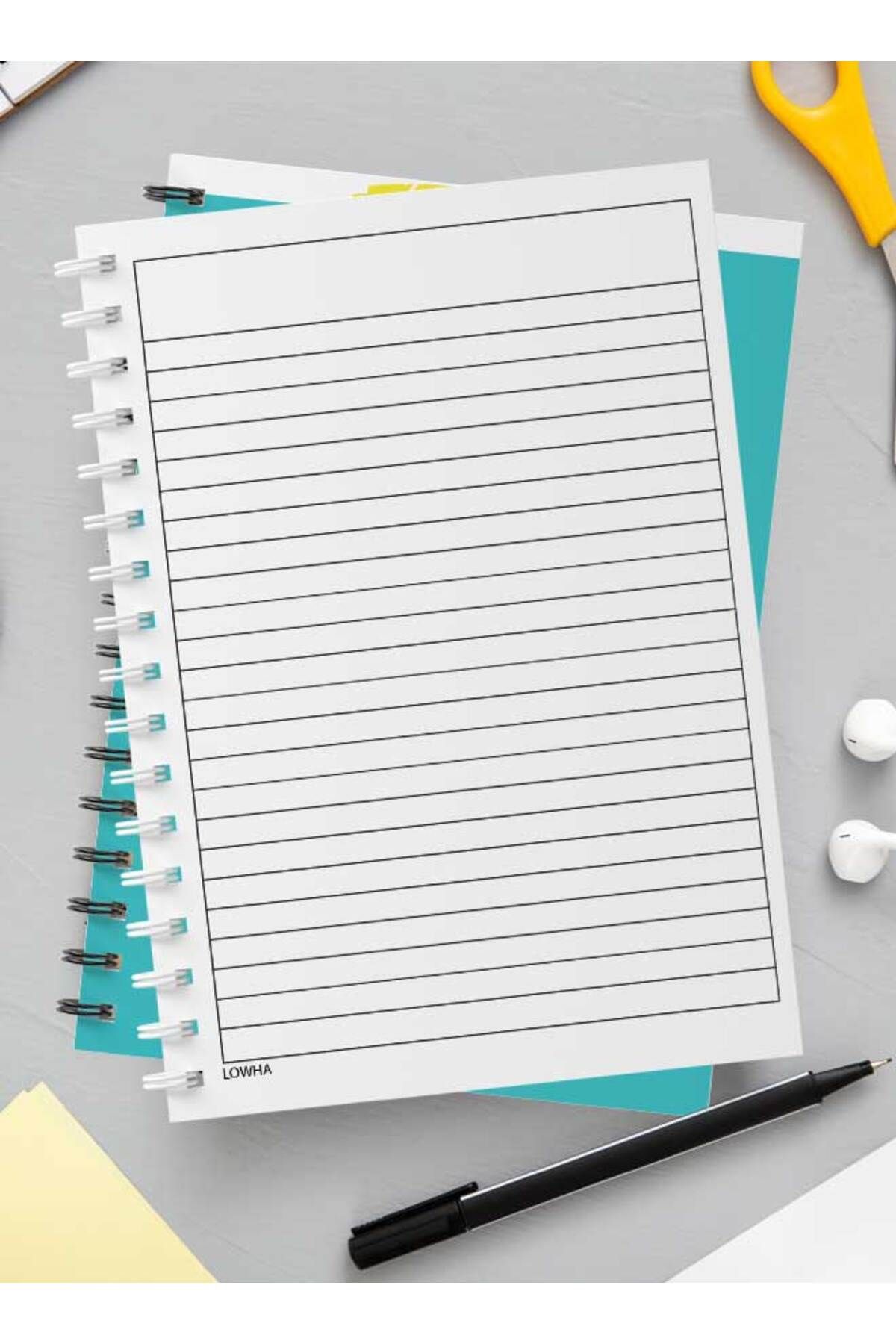 LOWHA-Spiral Notebook with Front and Back Hard Covers Featuring Ice Cream Sprinkles Design 3