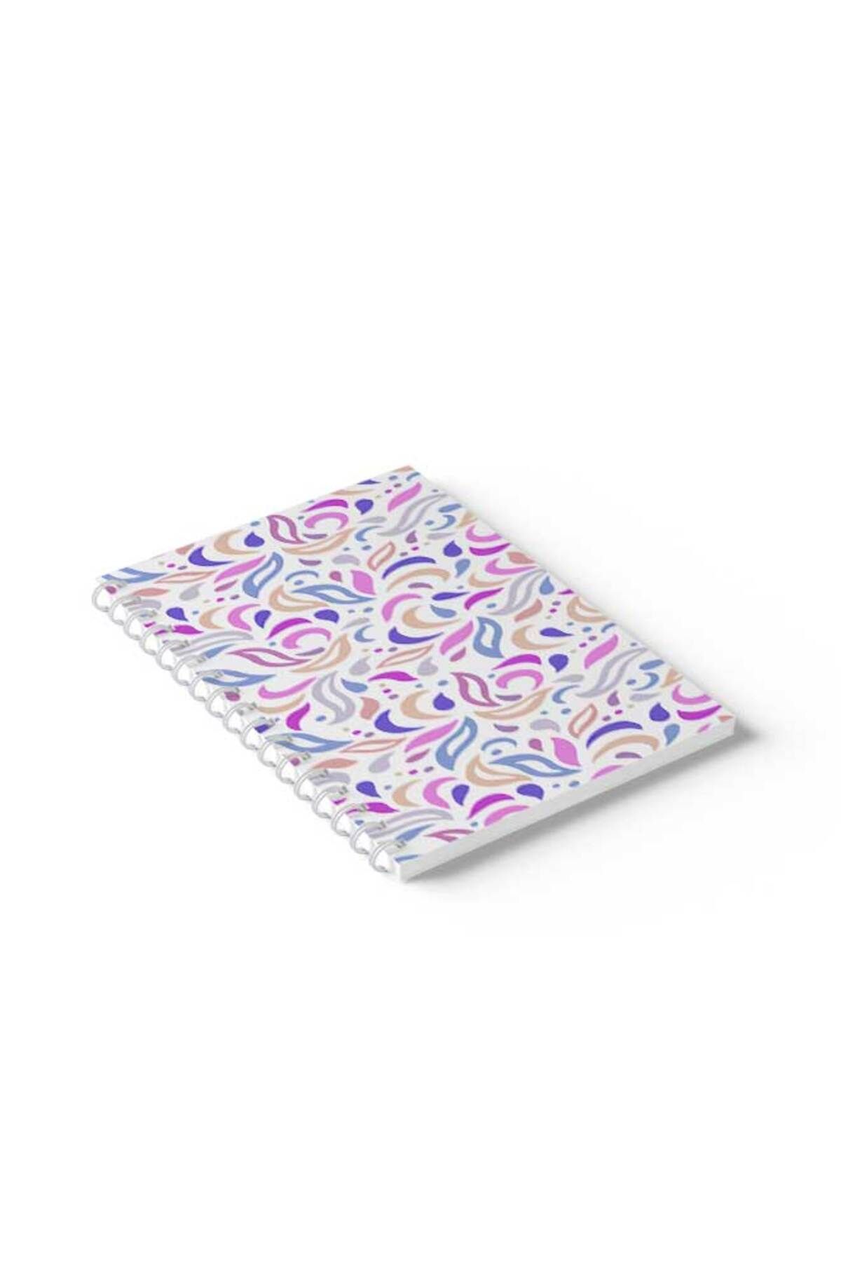 LOWHA-Spiral Notebook with Front and Back Hard Covers Featuring Qolourful Shapes Design 2