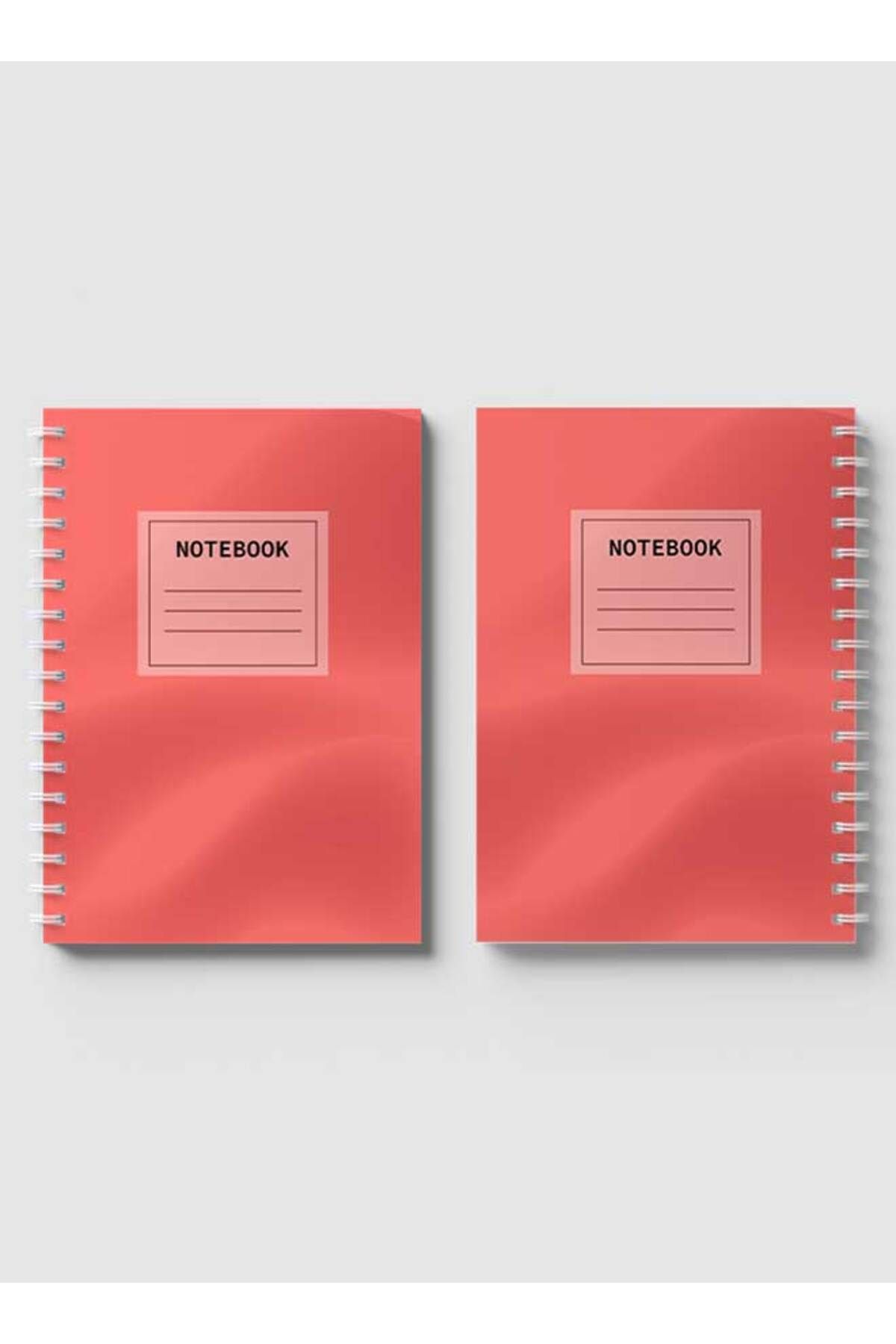 LOWHA-Spiral Notebook with Front and Back Hard Covers Featuring Minimalist Gradient Design 4