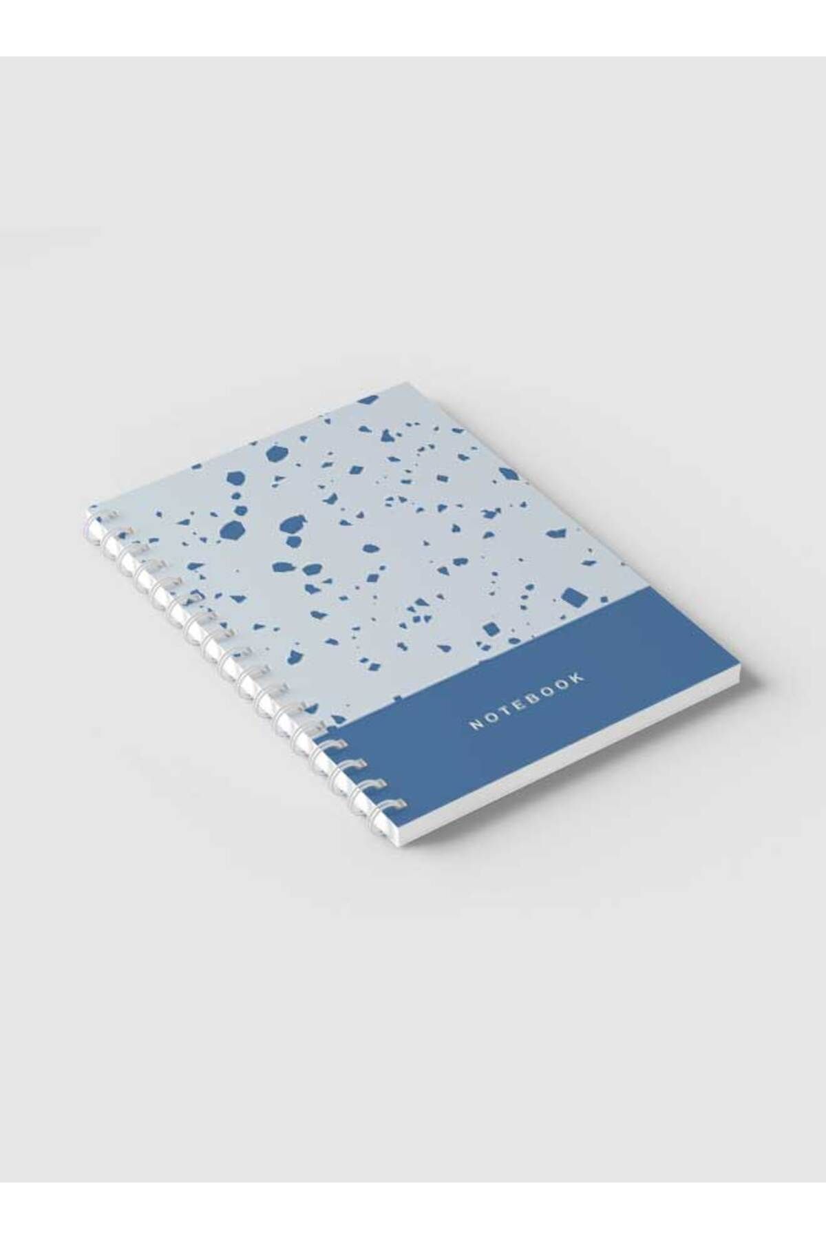 LOWHA-Spiral Notebook with Front and Back Hard Covers Featuring Terrazzo Style Design 2